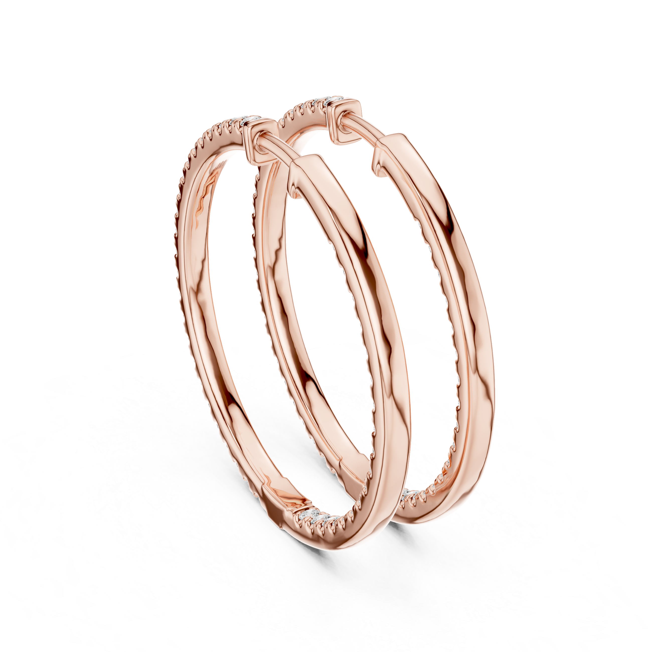 DIAMOND HOOP EARRING