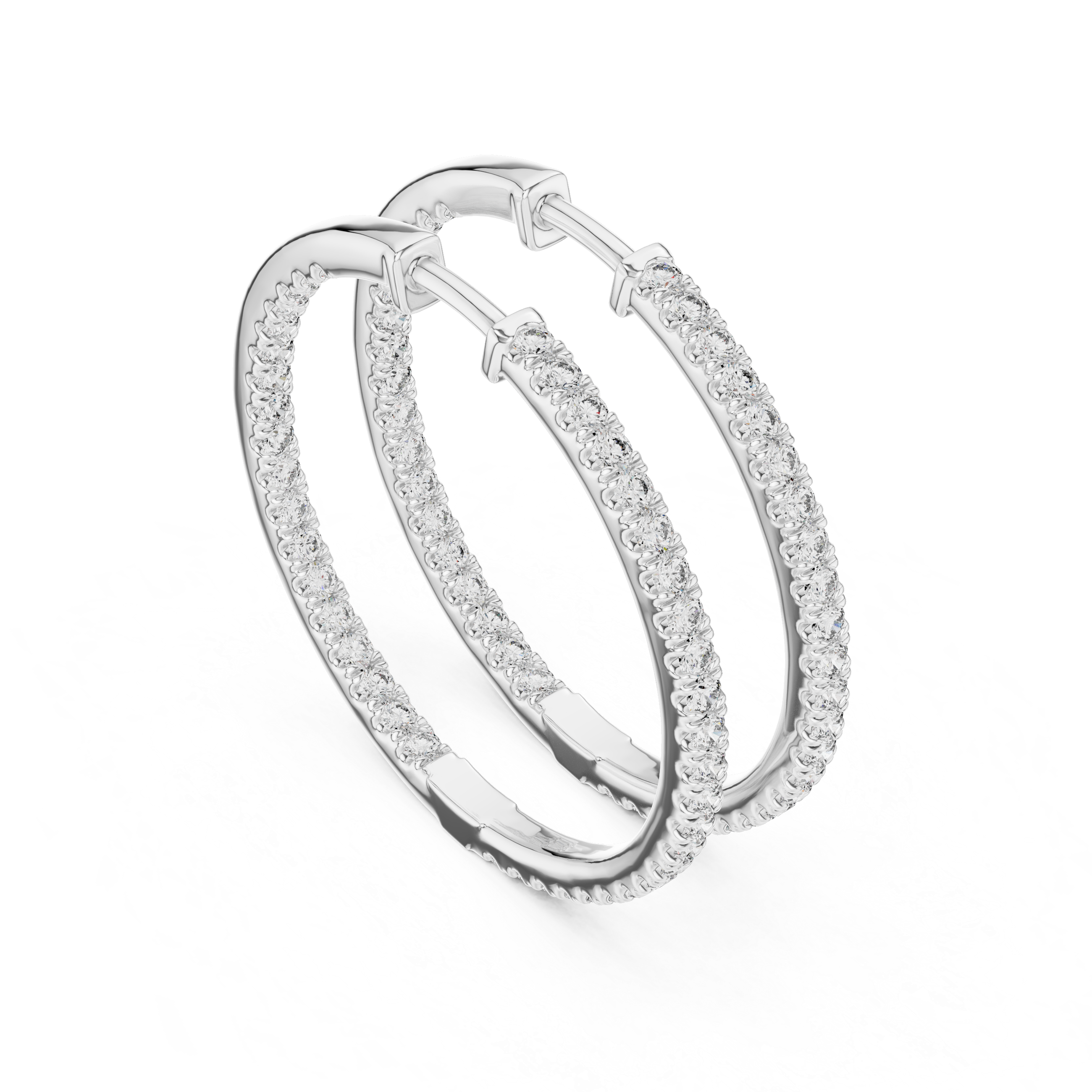 DIAMOND HOOP EARRING