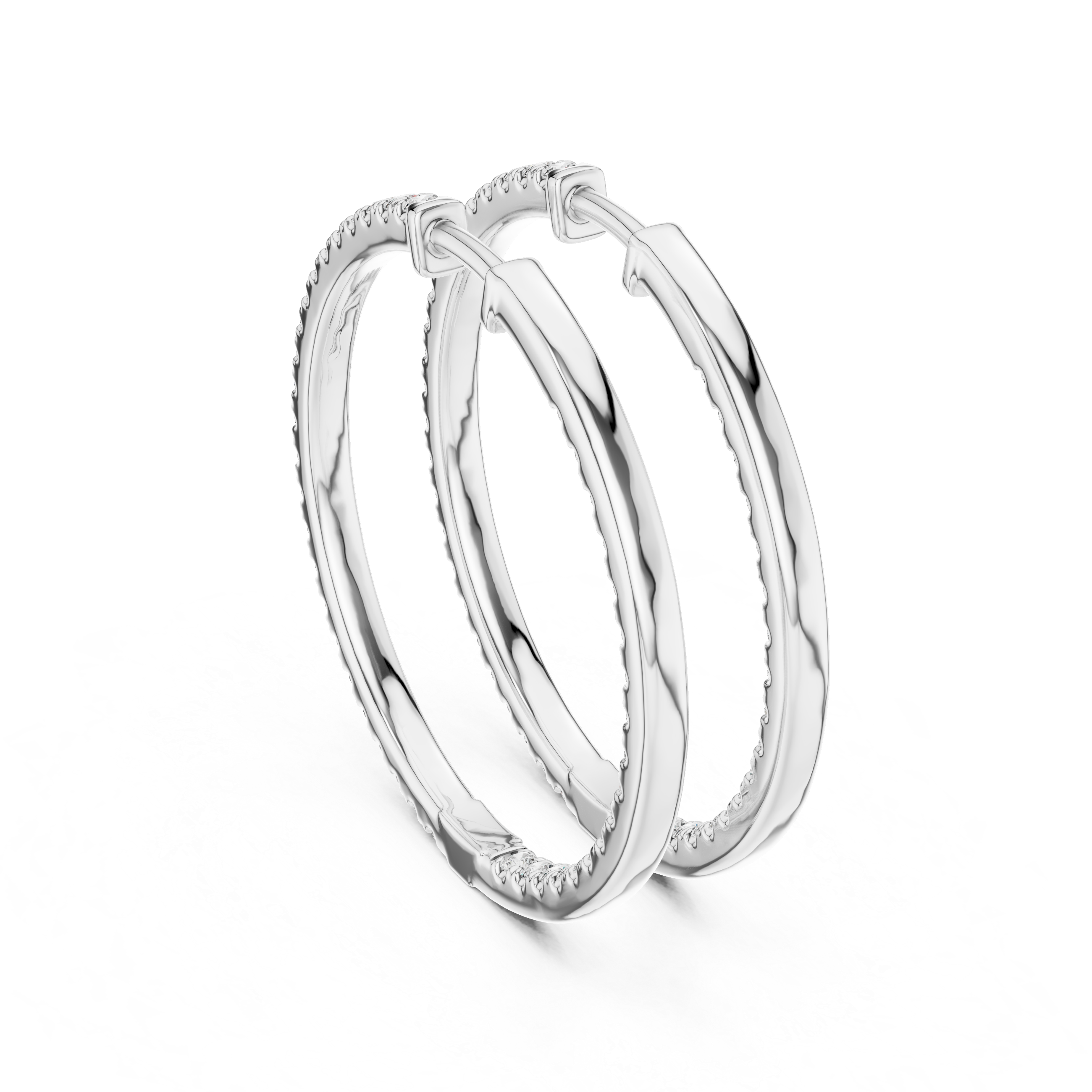 DIAMOND HOOP EARRING
