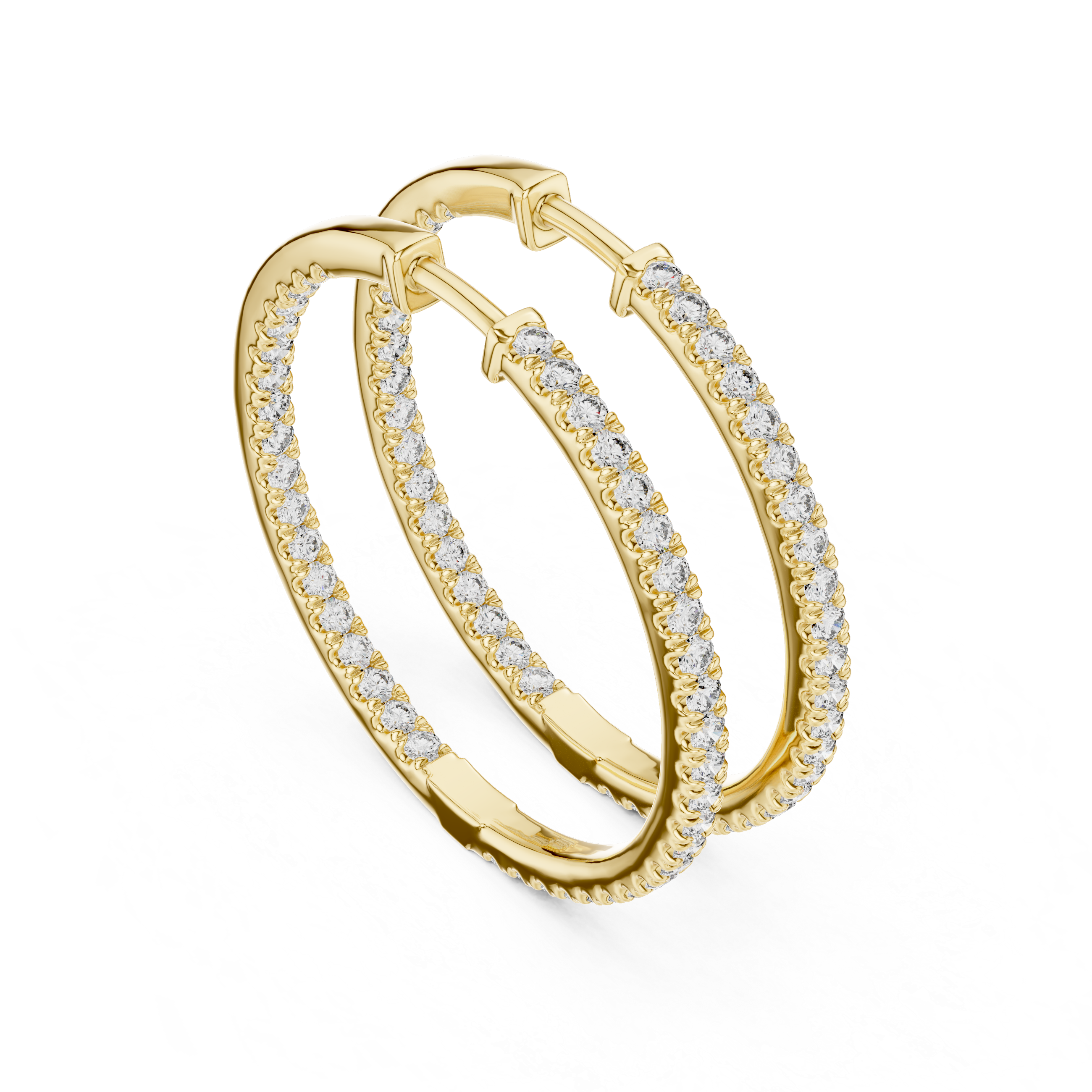 DIAMOND HOOP EARRING