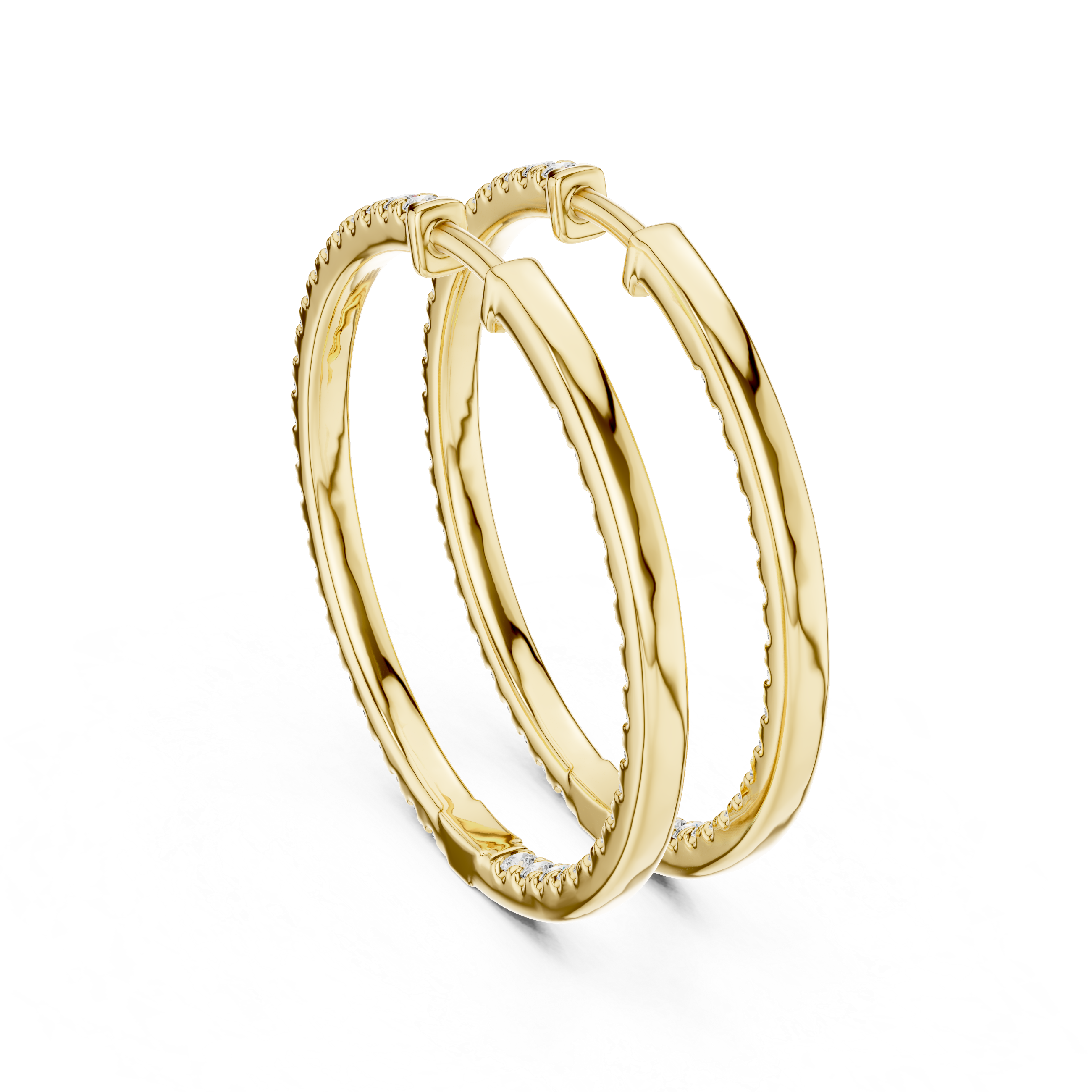 DIAMOND HOOP EARRING