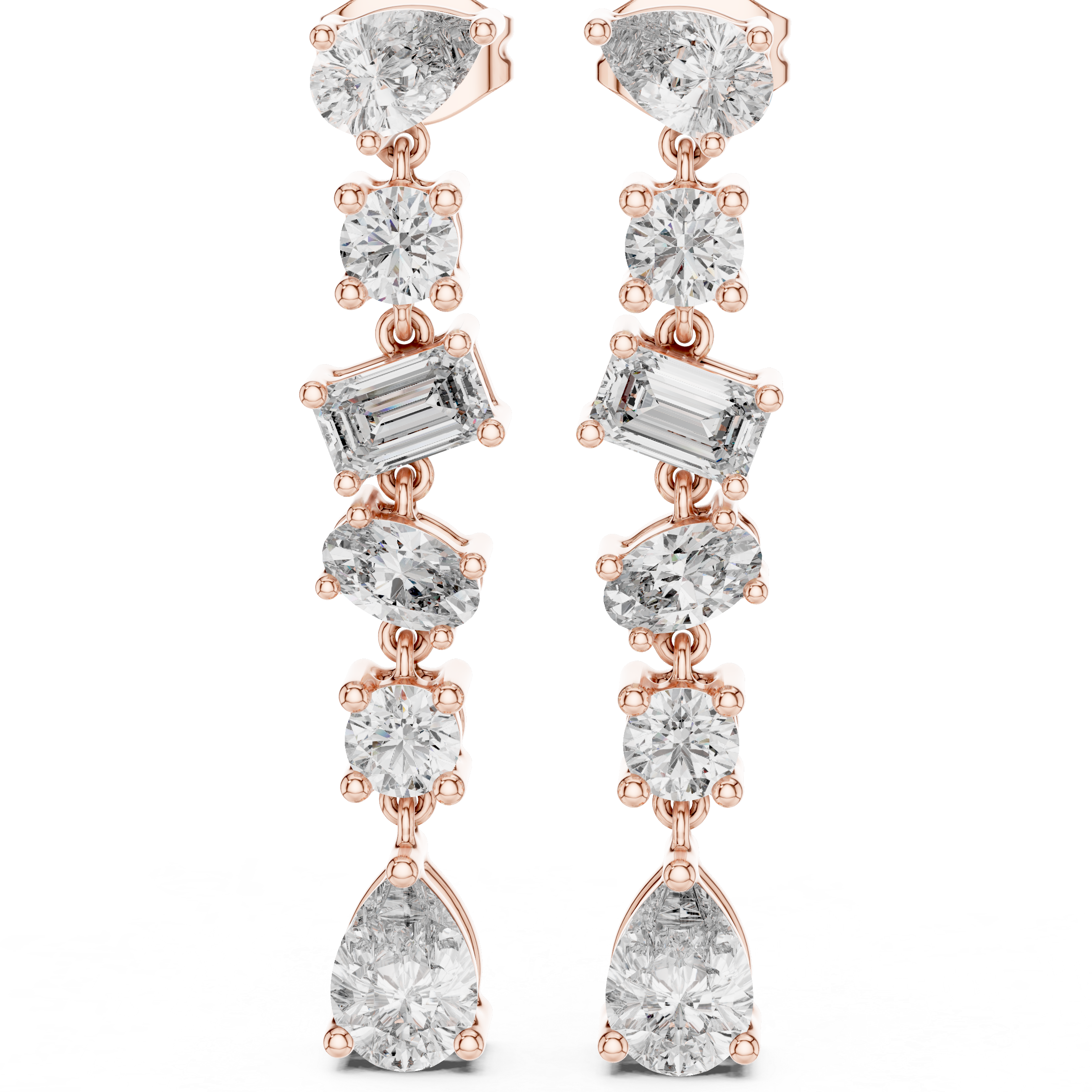 MIX SHAPE LONG EARRING