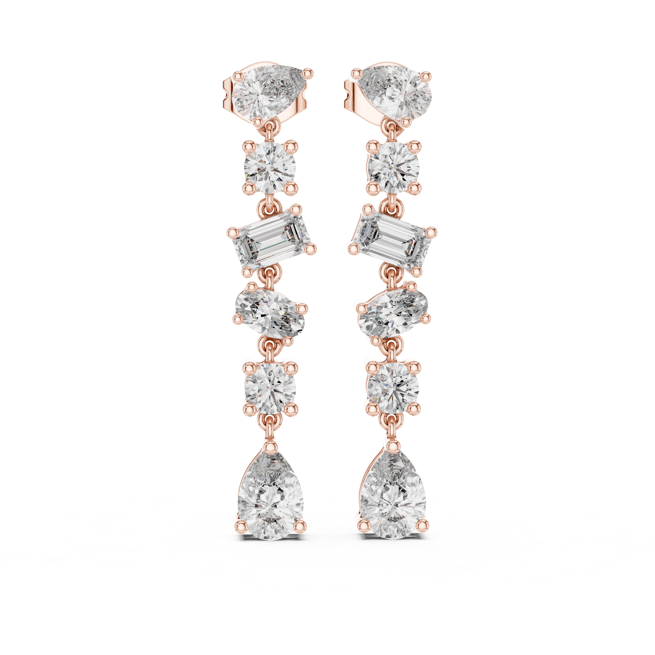 MIX SHAPE LONG EARRING