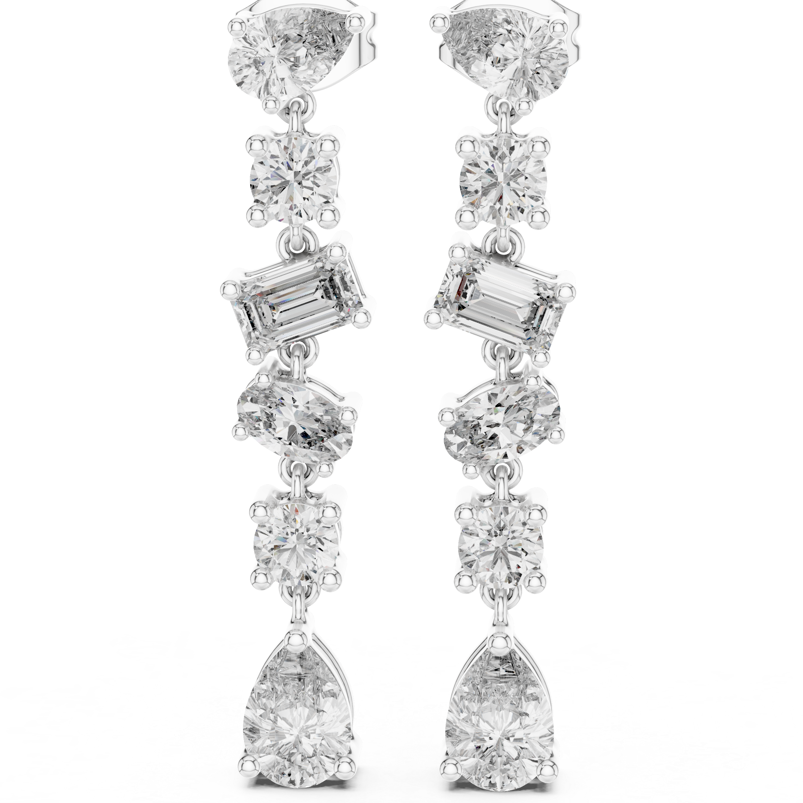 MIX SHAPE LONG EARRING