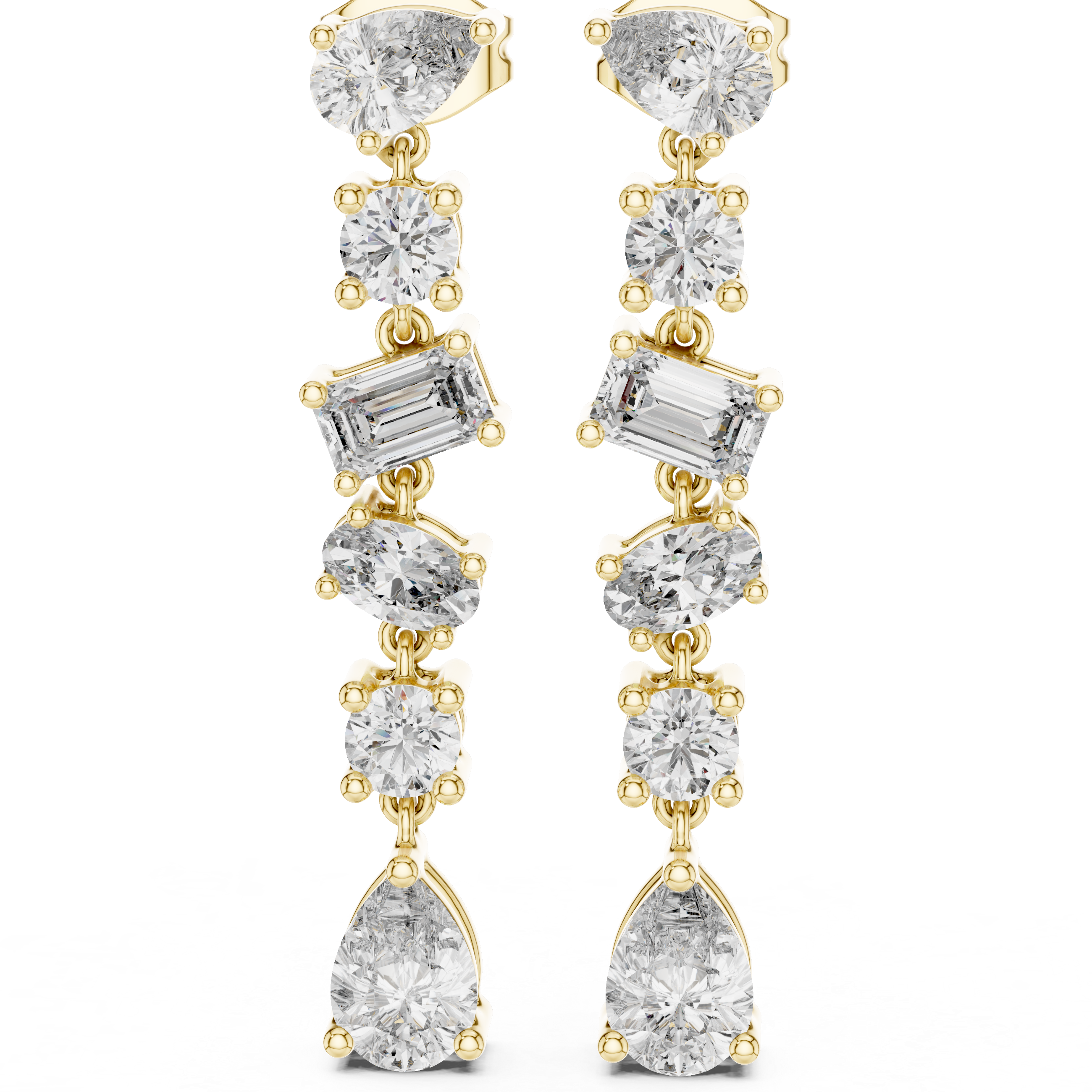 MIX SHAPE LONG EARRING