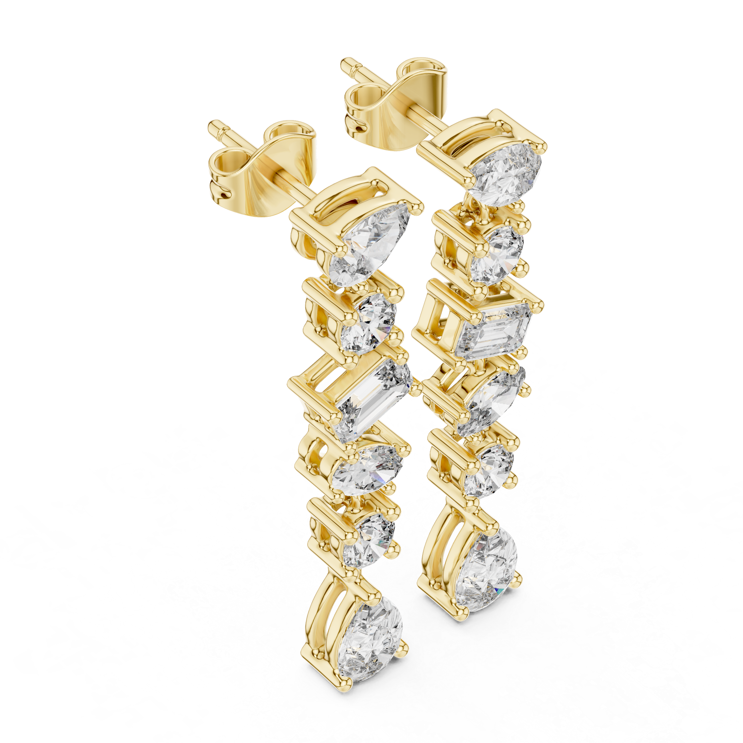 MIX SHAPE LONG EARRING