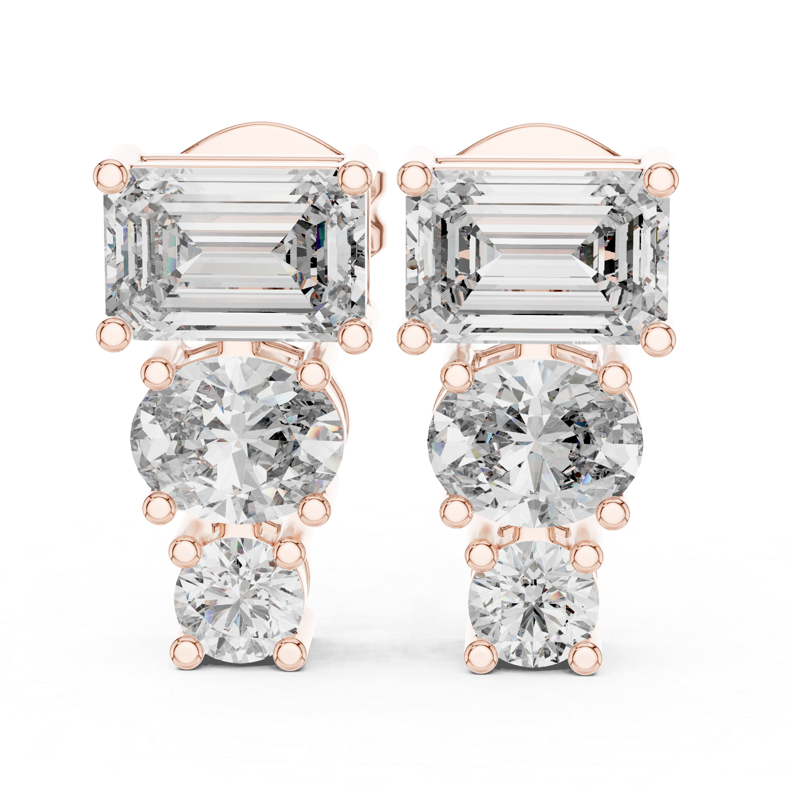 EMRALD OVAL STUDS