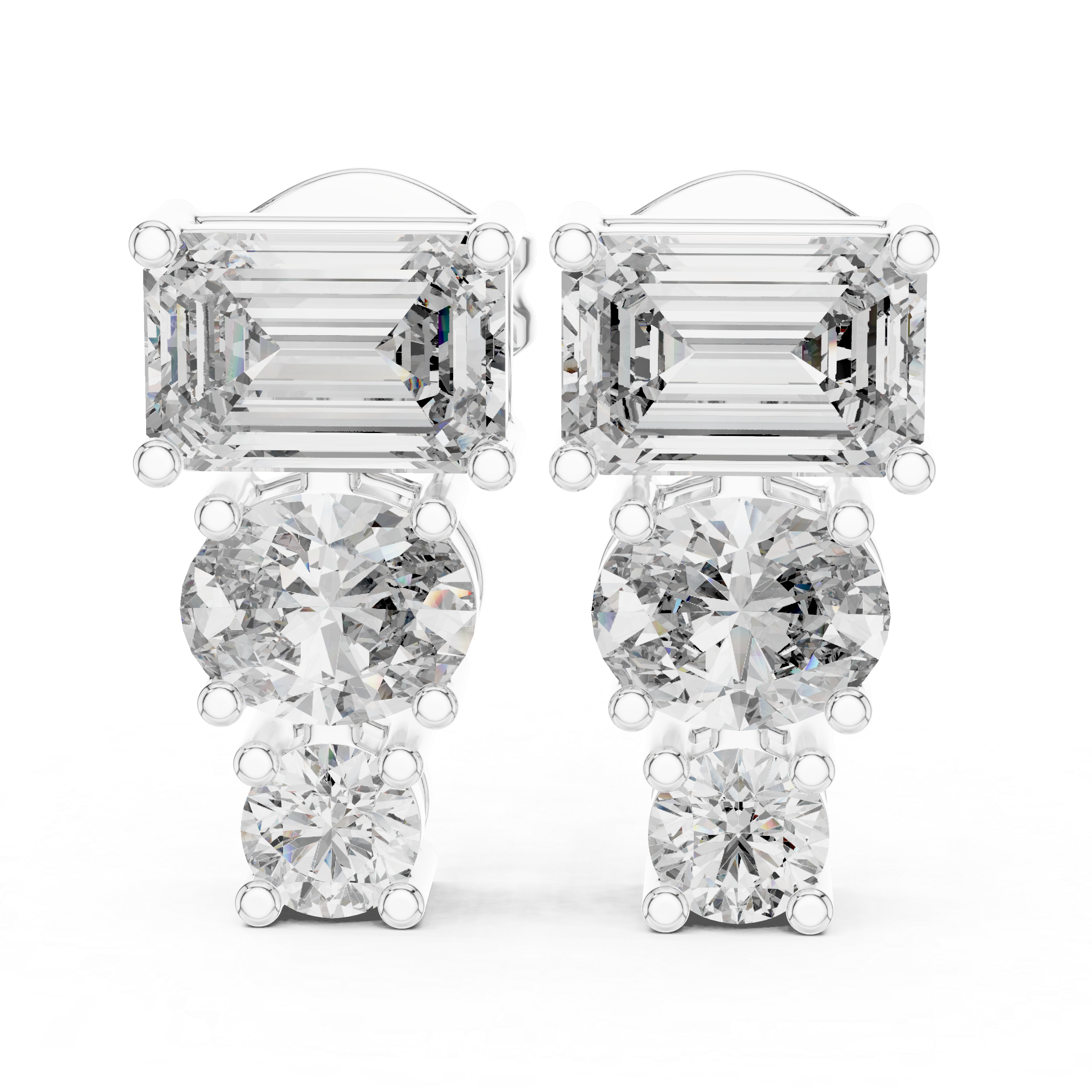 EMRALD OVAL STUDS