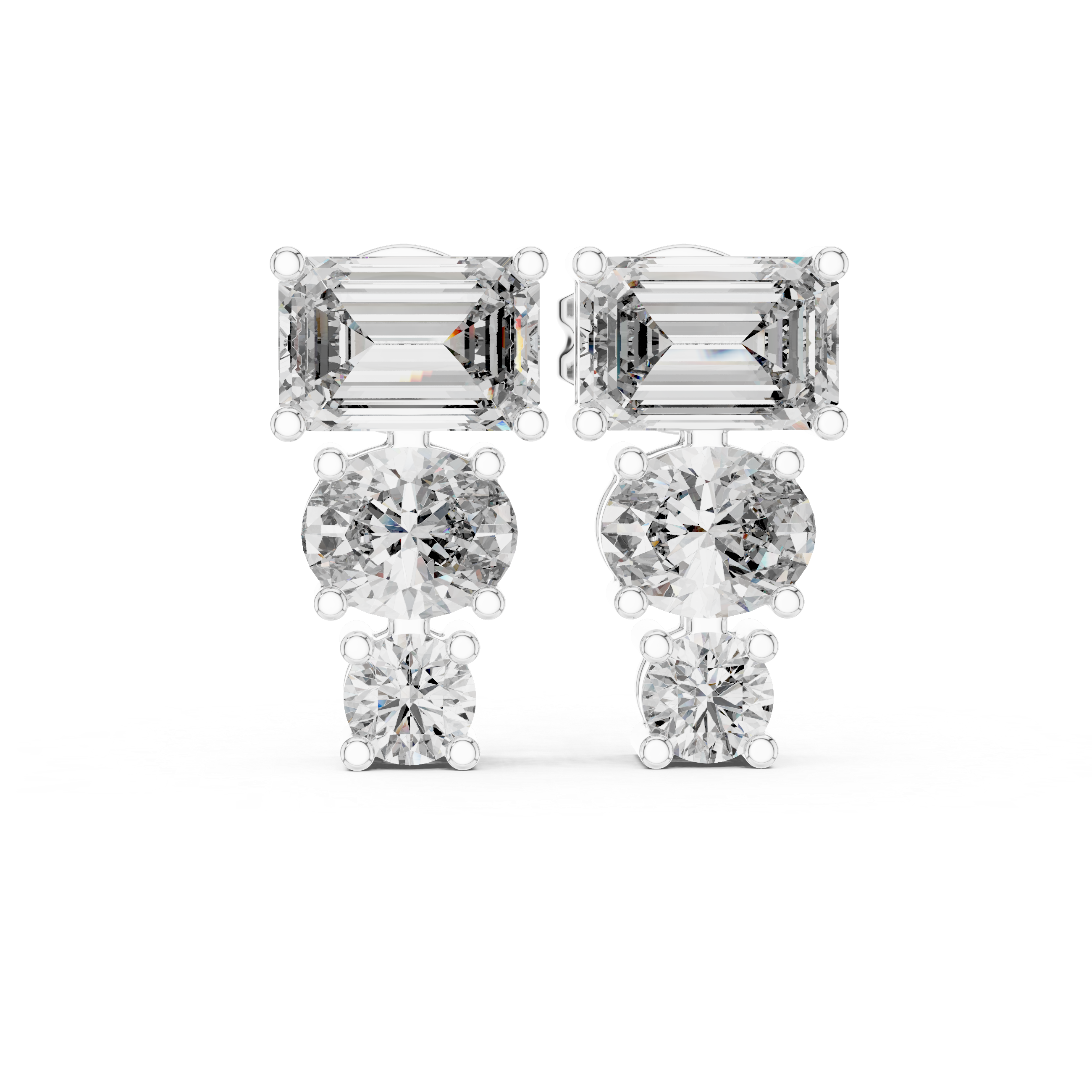 EMRALD OVAL STUDS