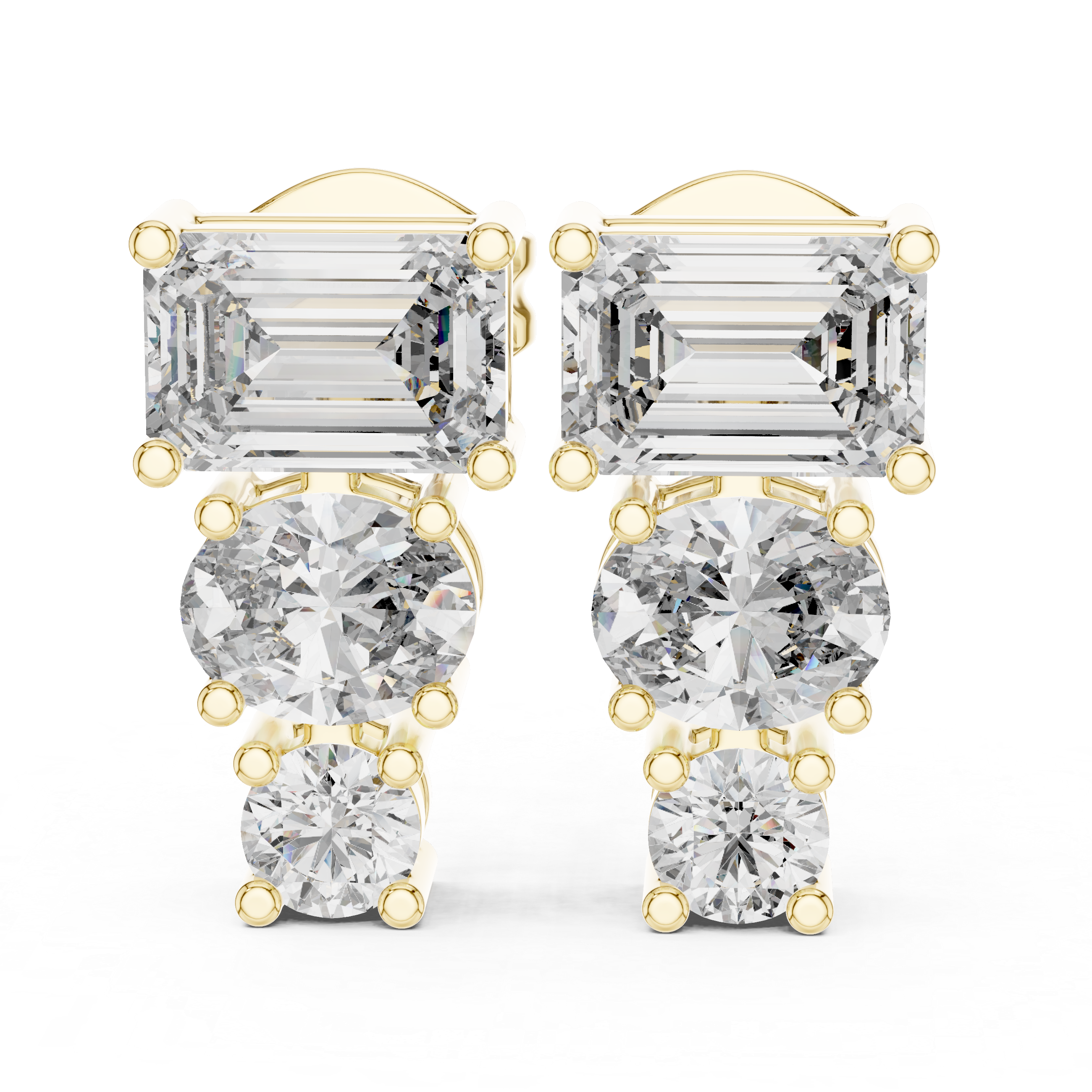 EMRALD OVAL STUDS