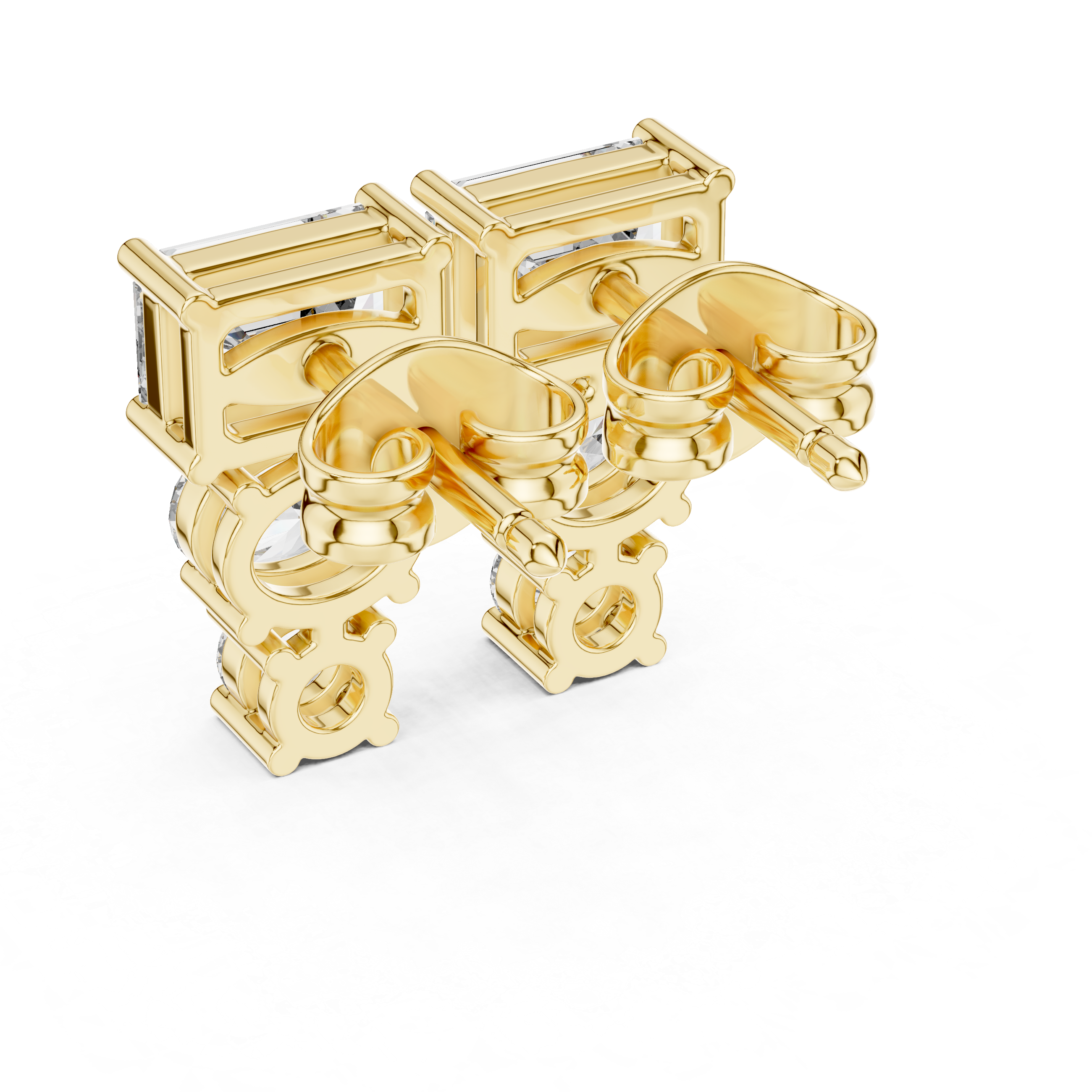 EMRALD OVAL STUDS