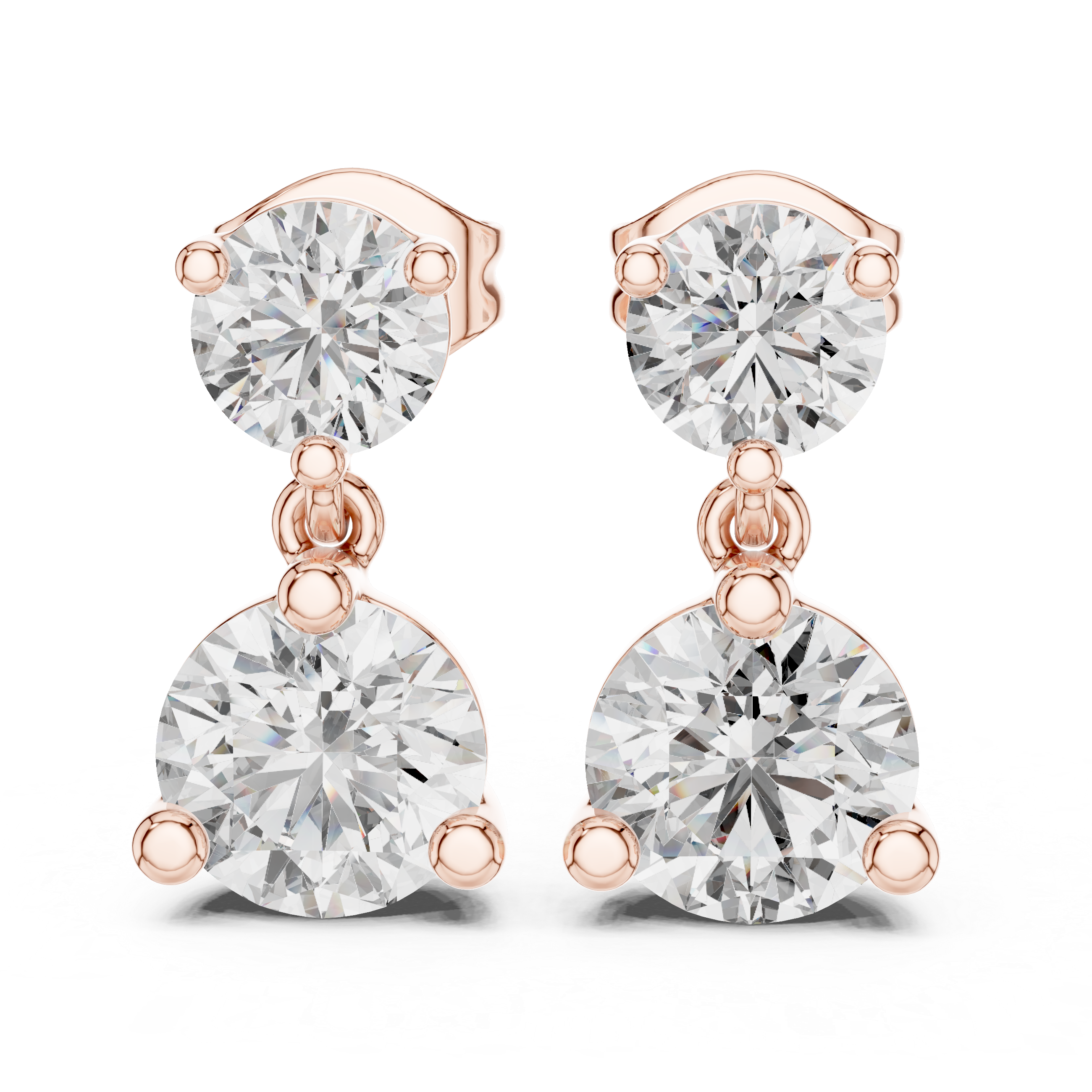 1CT ROUND STUDS
