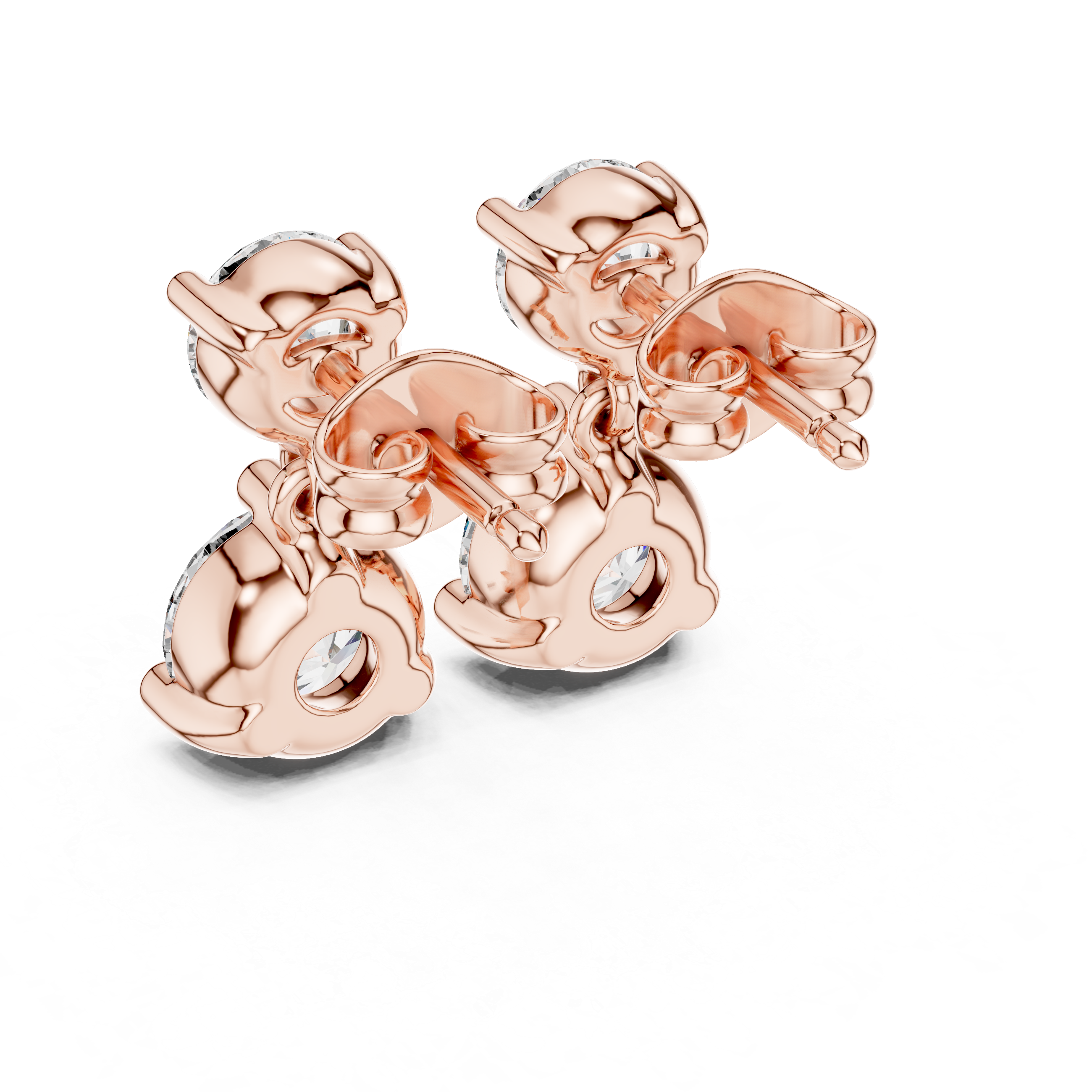 1CT ROUND STUDS