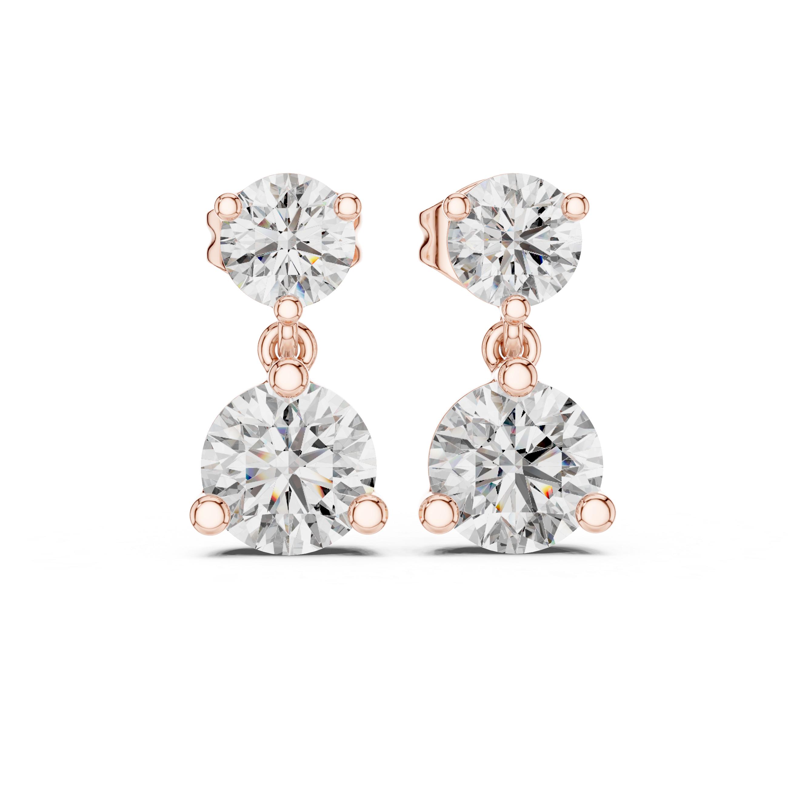 1CT ROUND STUDS