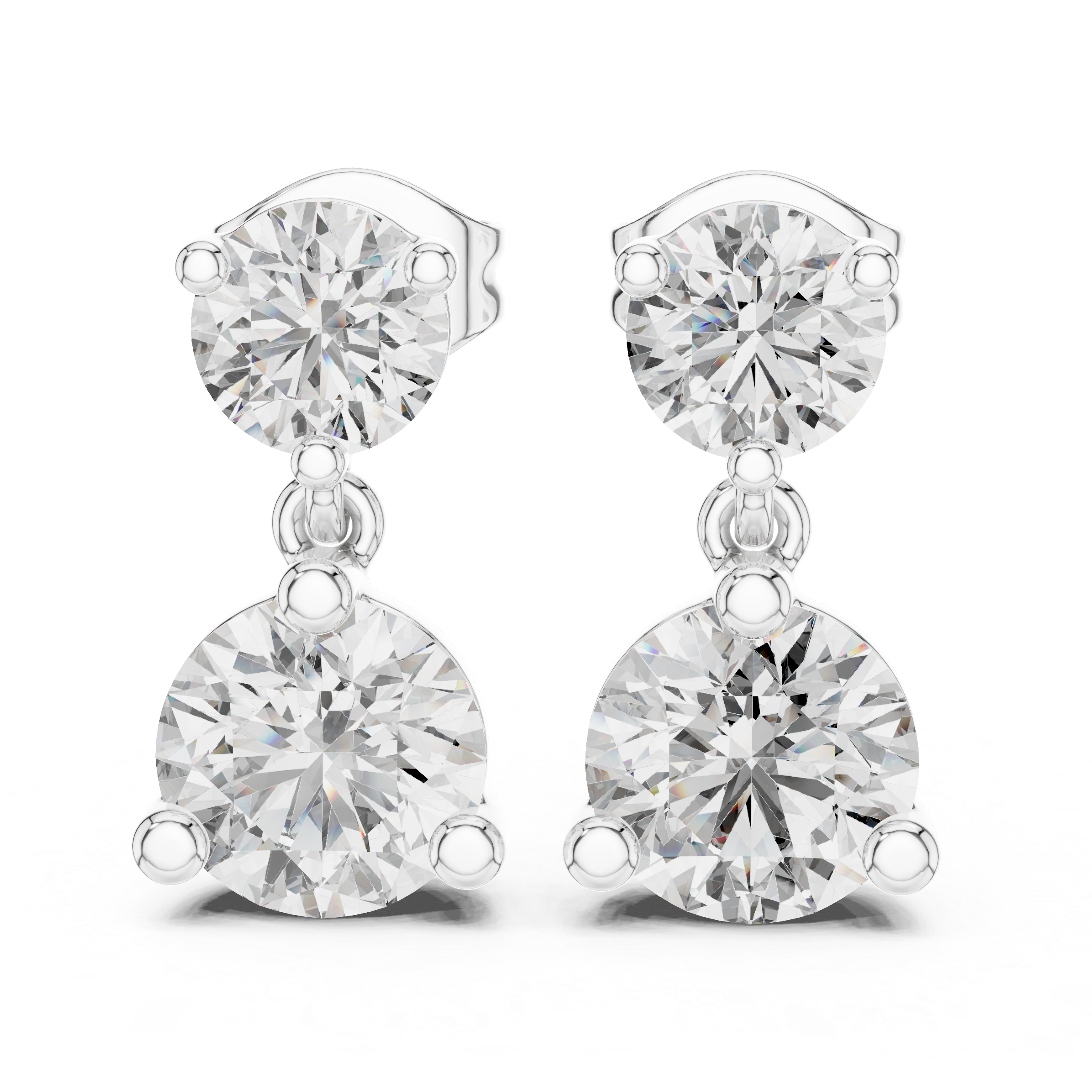 1CT ROUND STUDS
