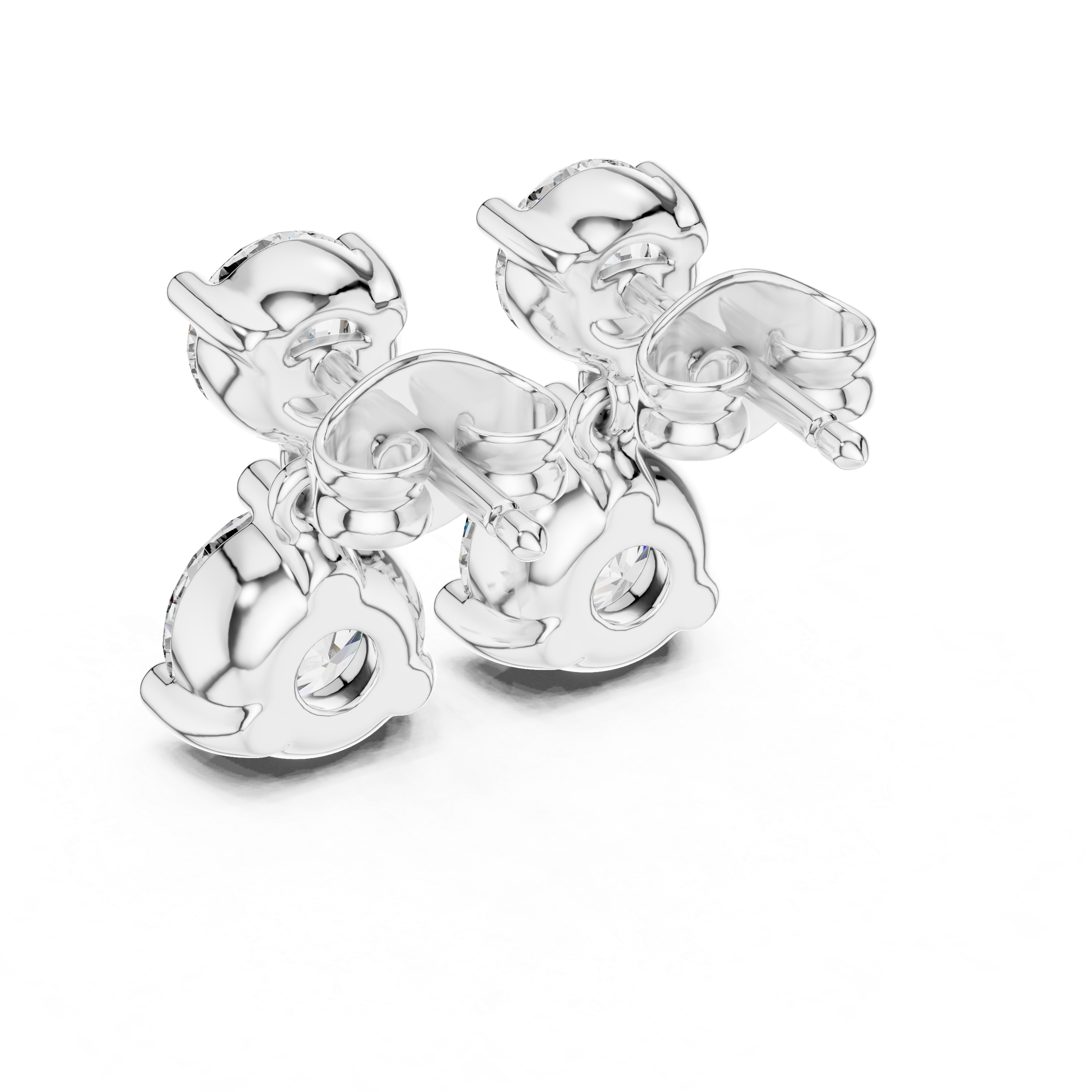 1CT ROUND STUDS
