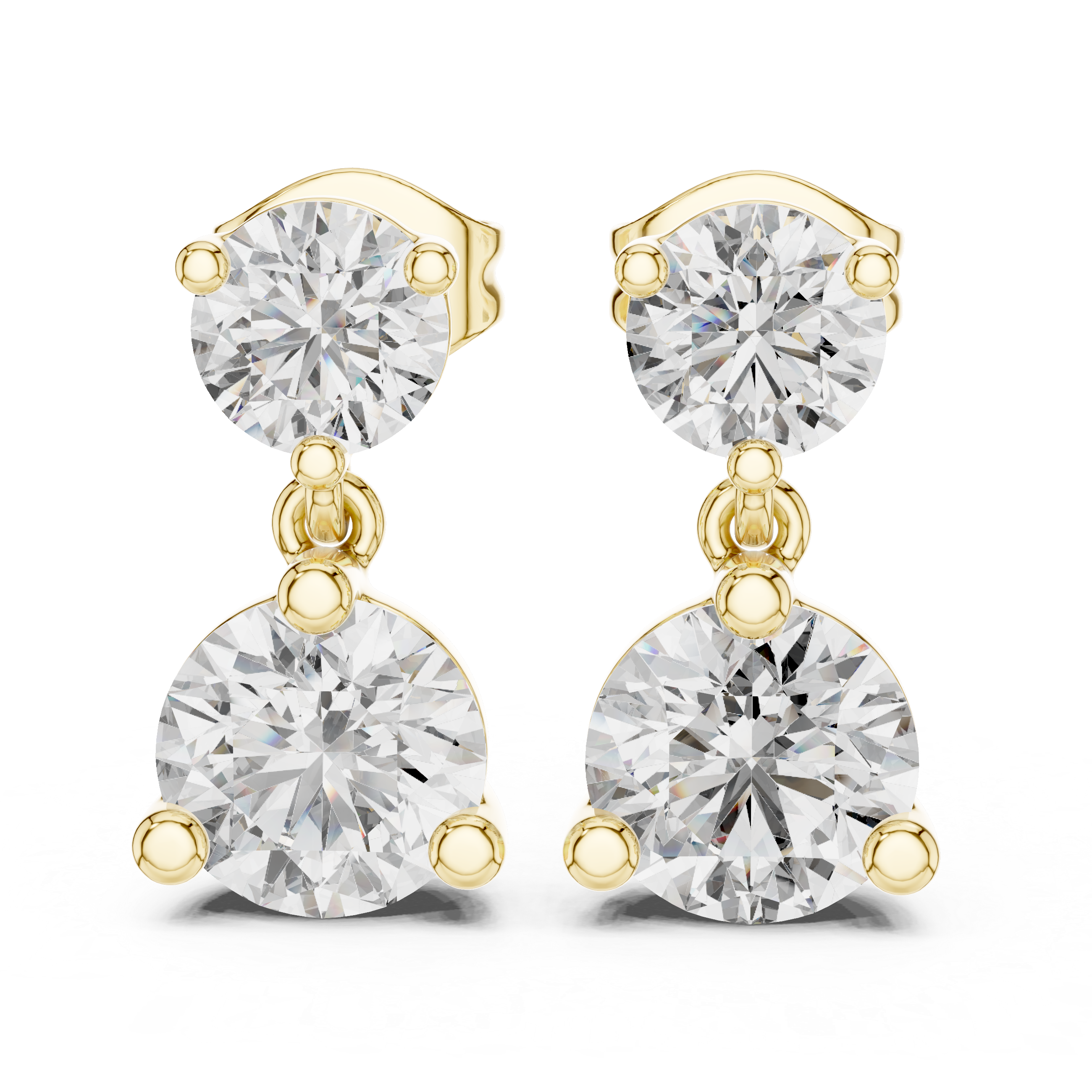 1CT ROUND STUDS