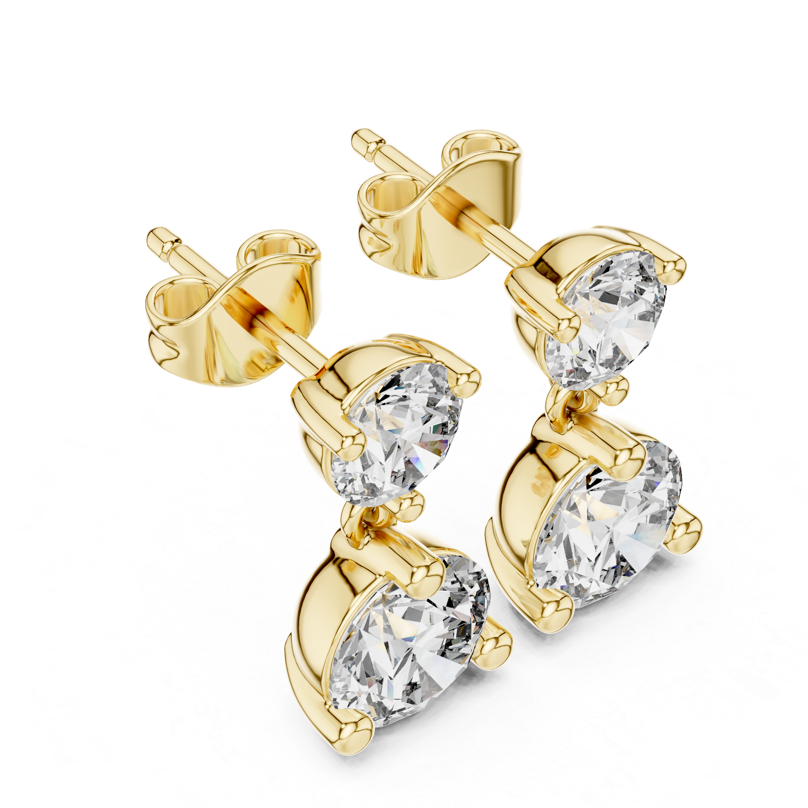 1CT ROUND STUDS