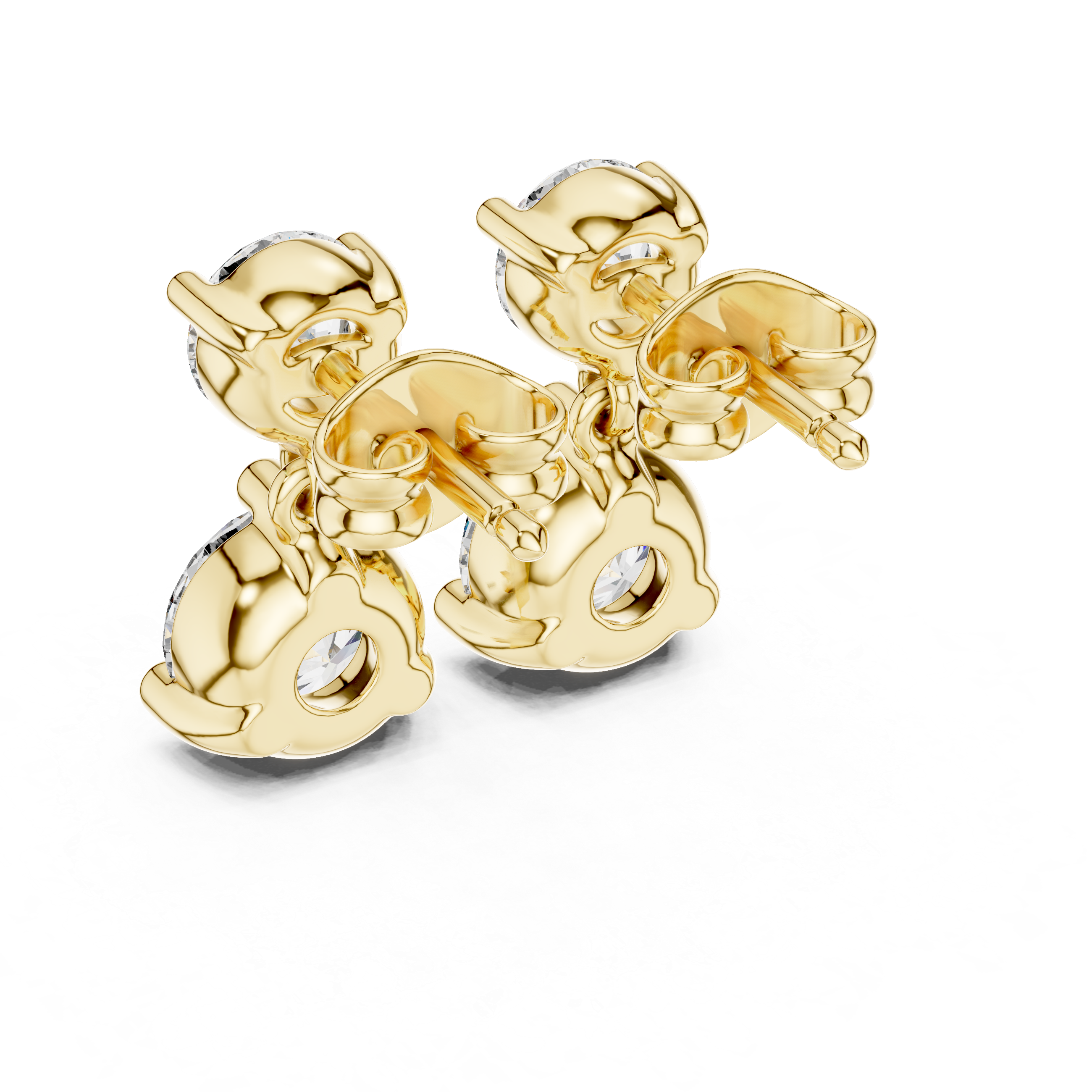 1CT ROUND STUDS