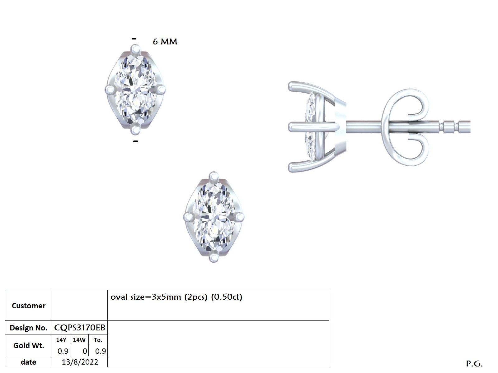 0.50CT MARQUISE TOPS