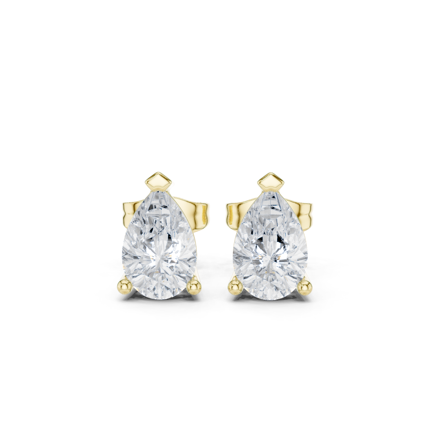 1CT PEAR STUDS