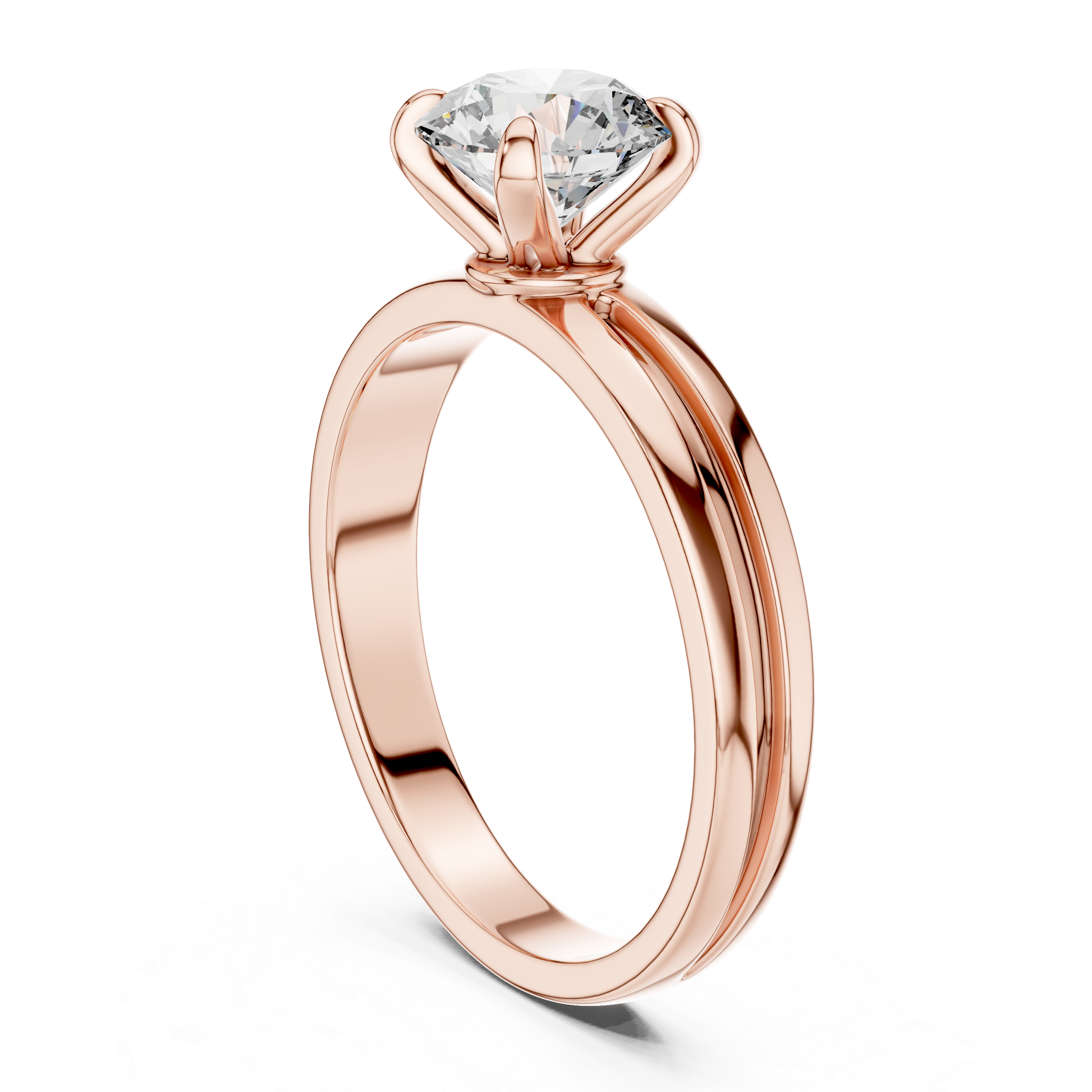 1ct Solitaire Ring Band With Claw Prongs