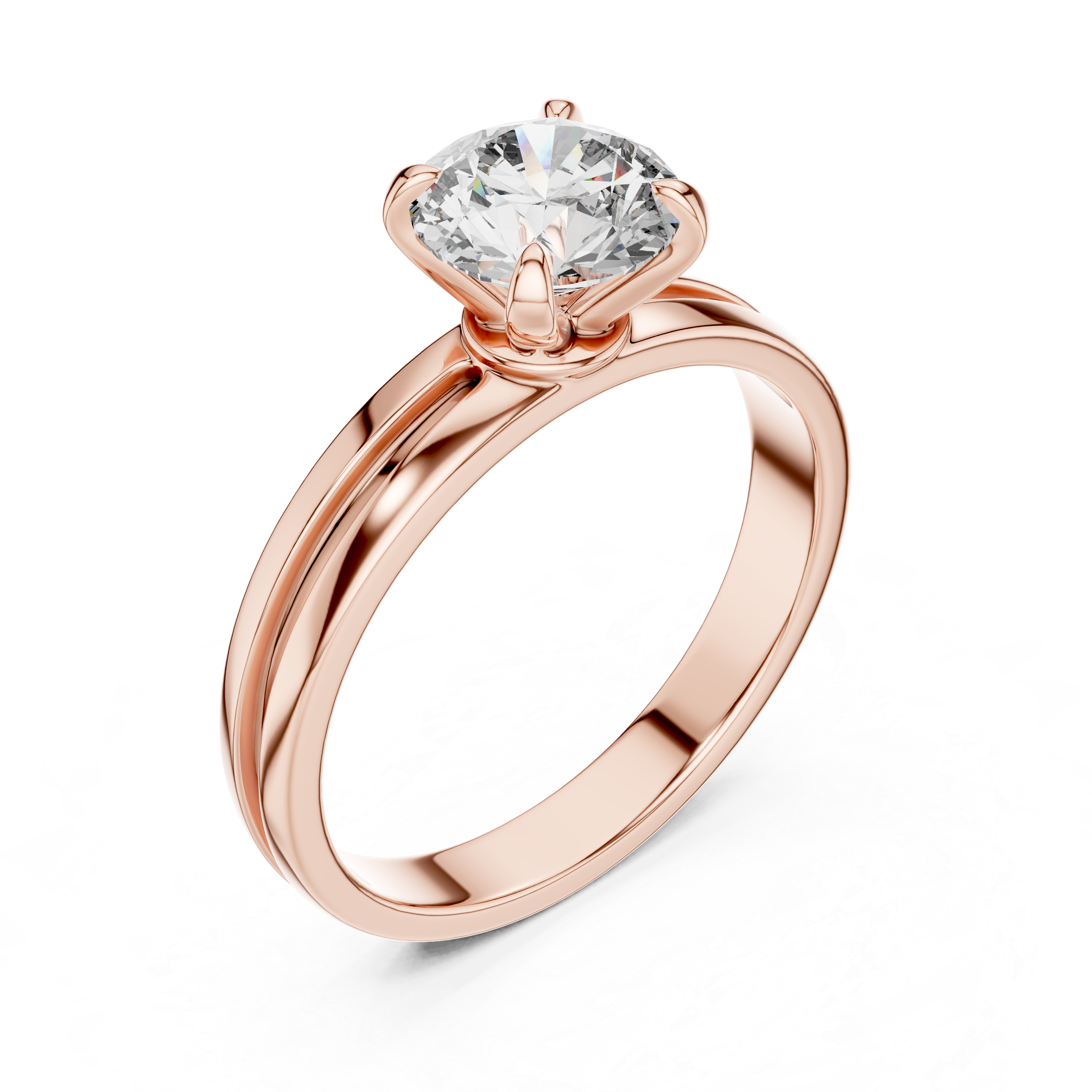 1ct Solitaire Ring Band With Claw Prongs