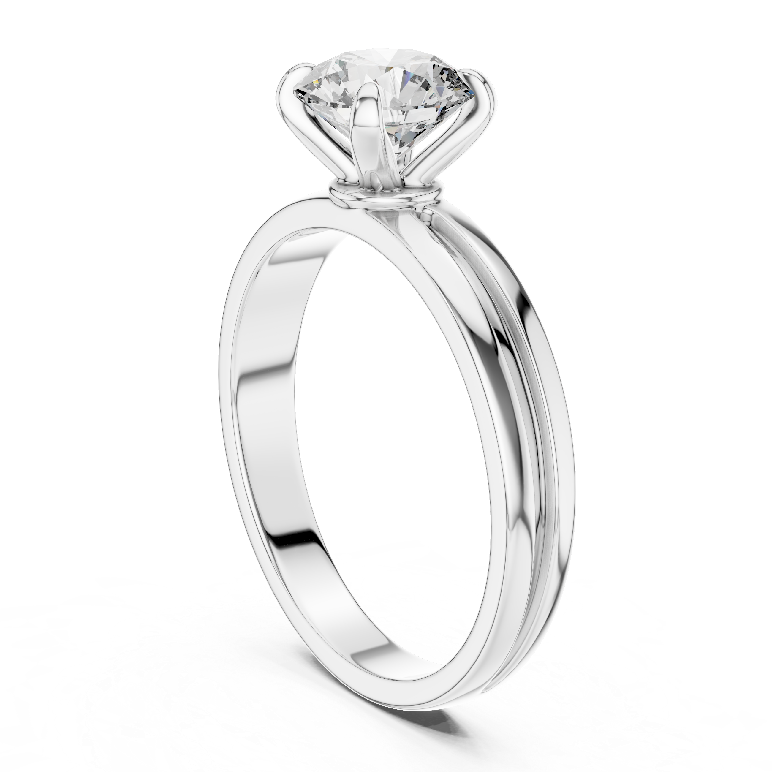 1ct Solitaire Ring Band With Claw Prongs