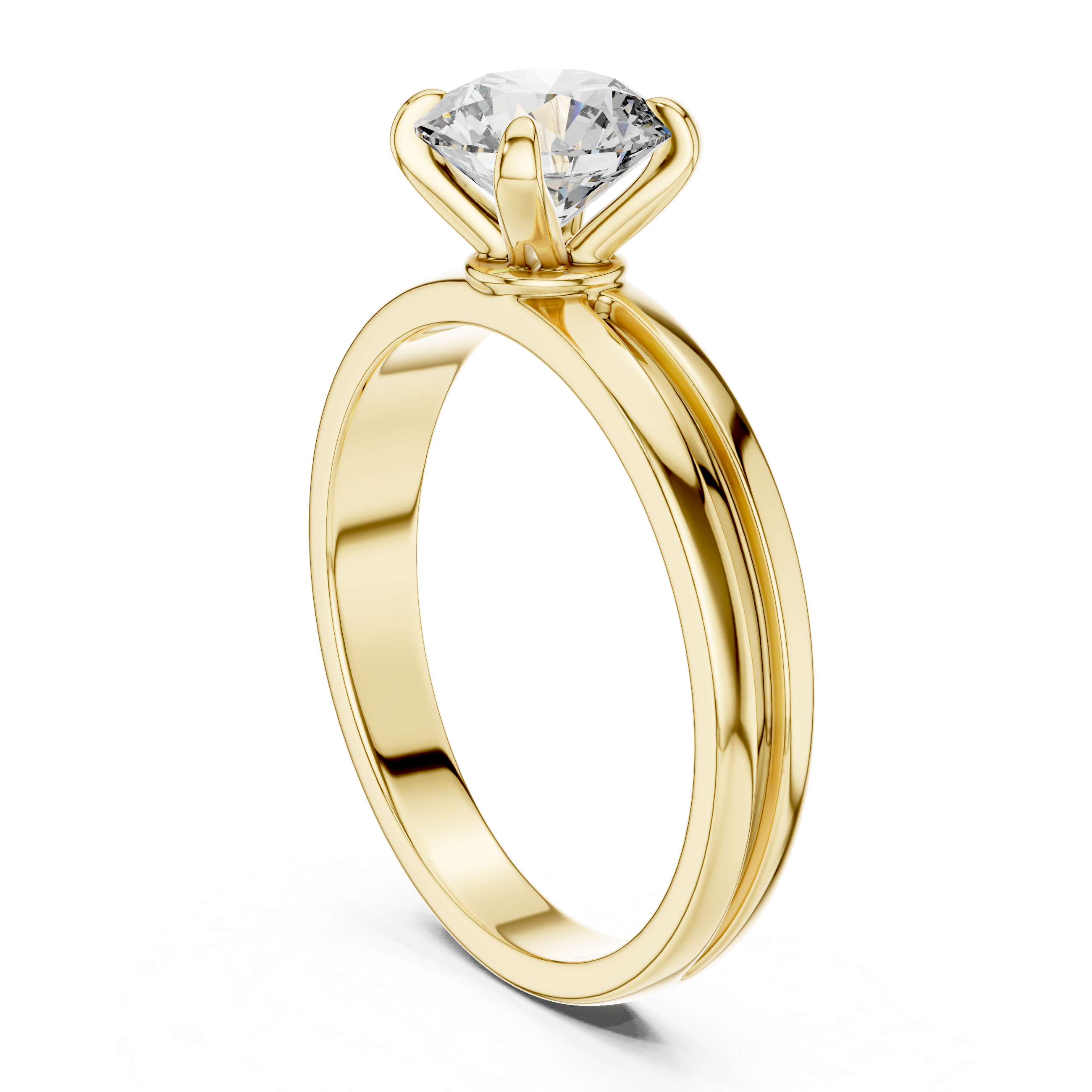 1ct Solitaire Ring Band With Claw Prongs