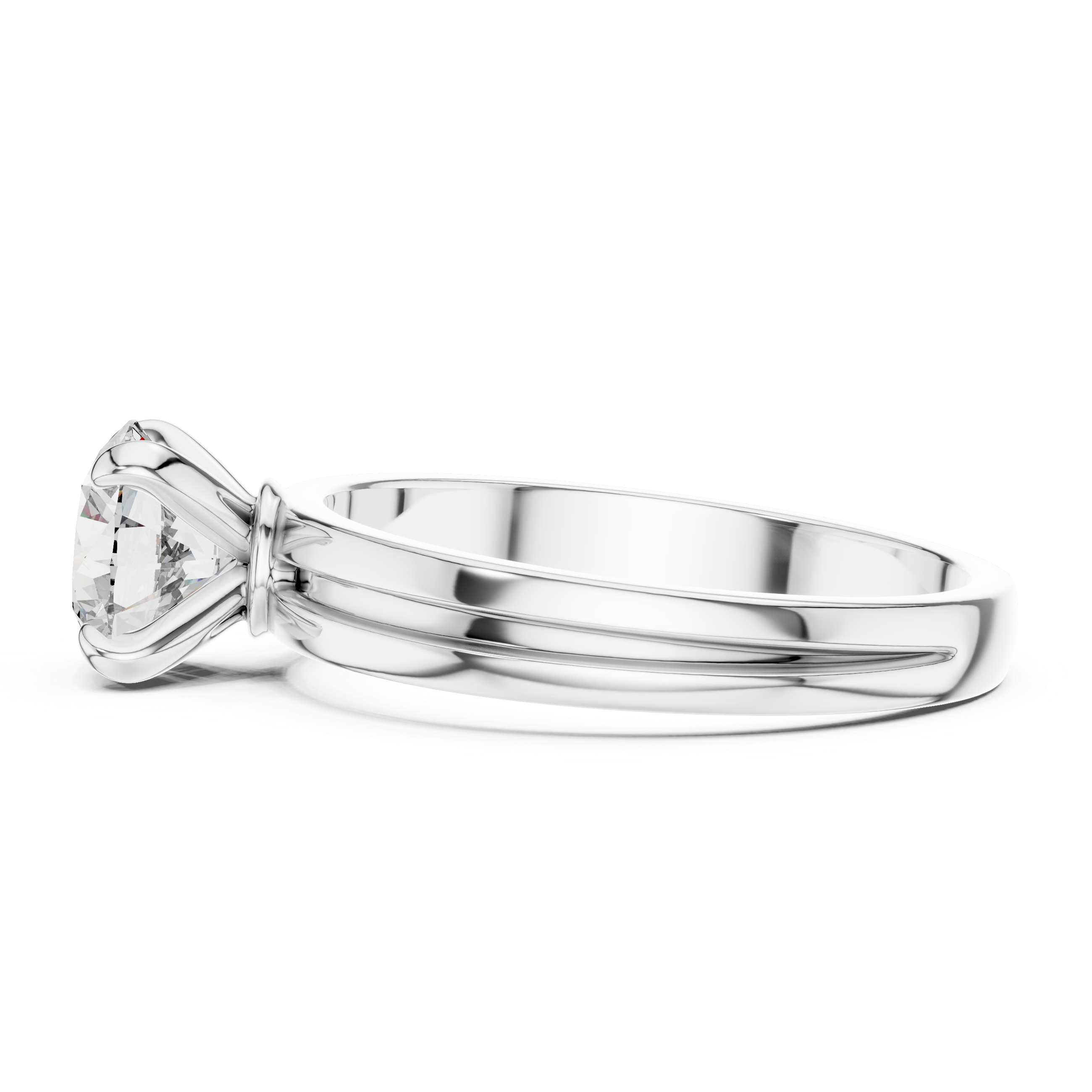 1ct Solitaire Ring Band With Claw Prongs