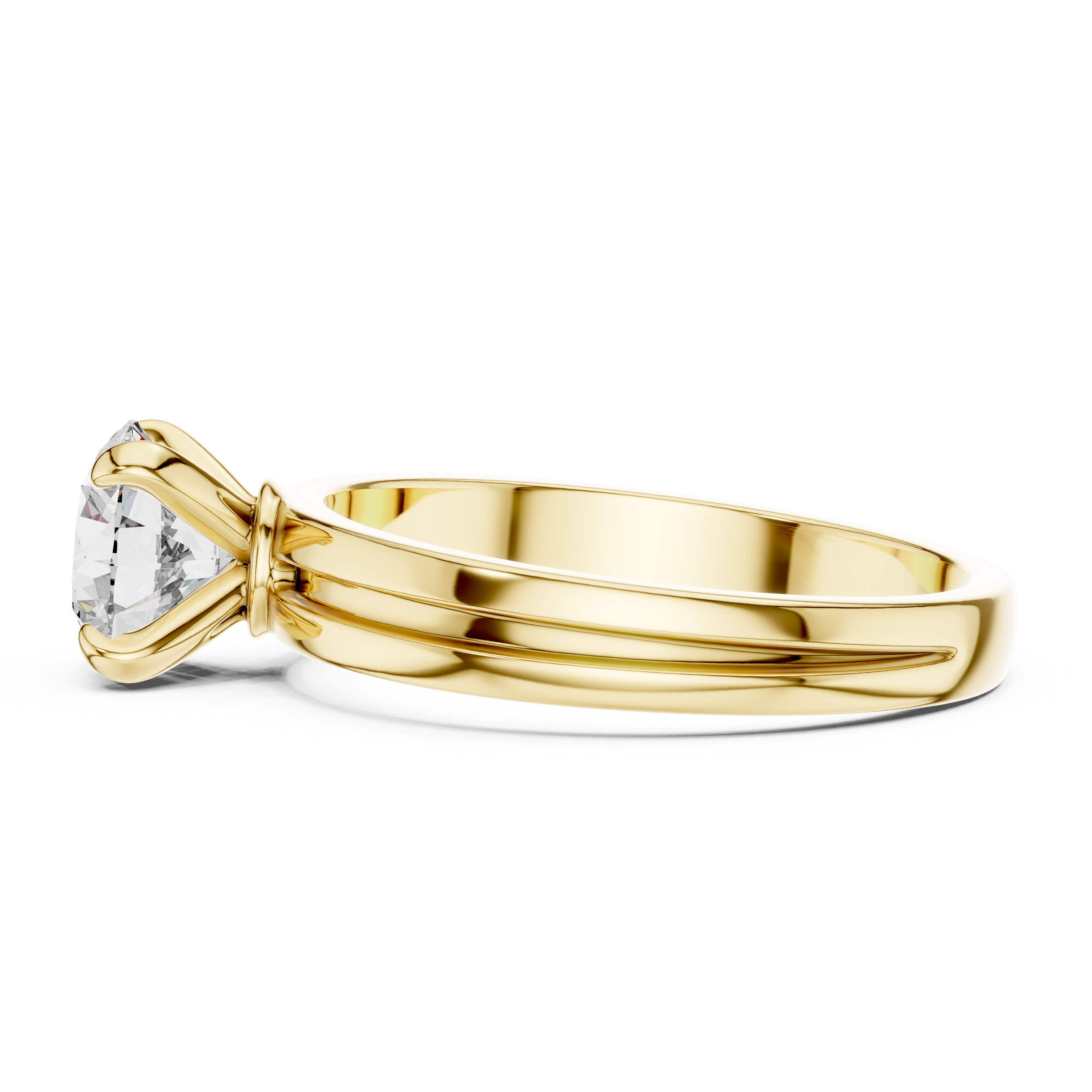 1ct Solitaire Ring Band With Claw Prongs