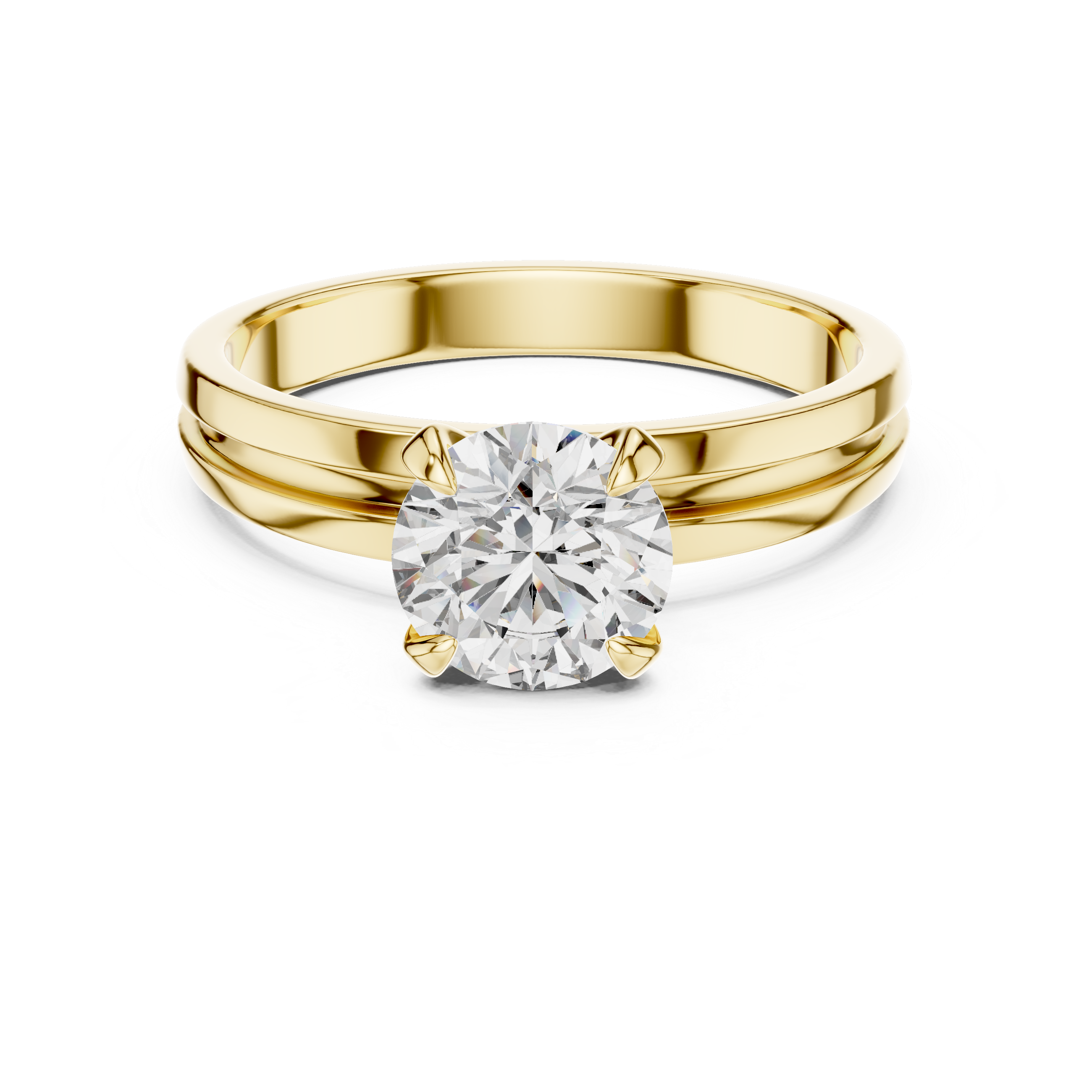 1ct Solitaire Ring Band With Claw Prongs