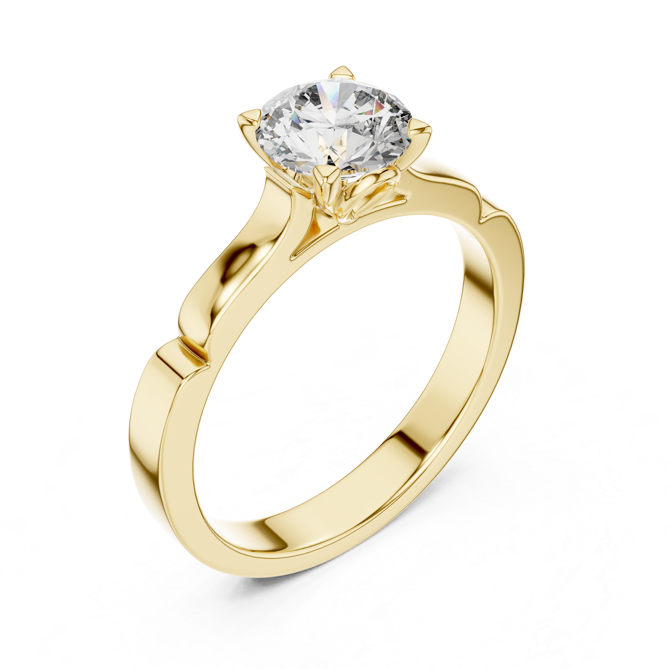 1ct Solitaire Unique Rings