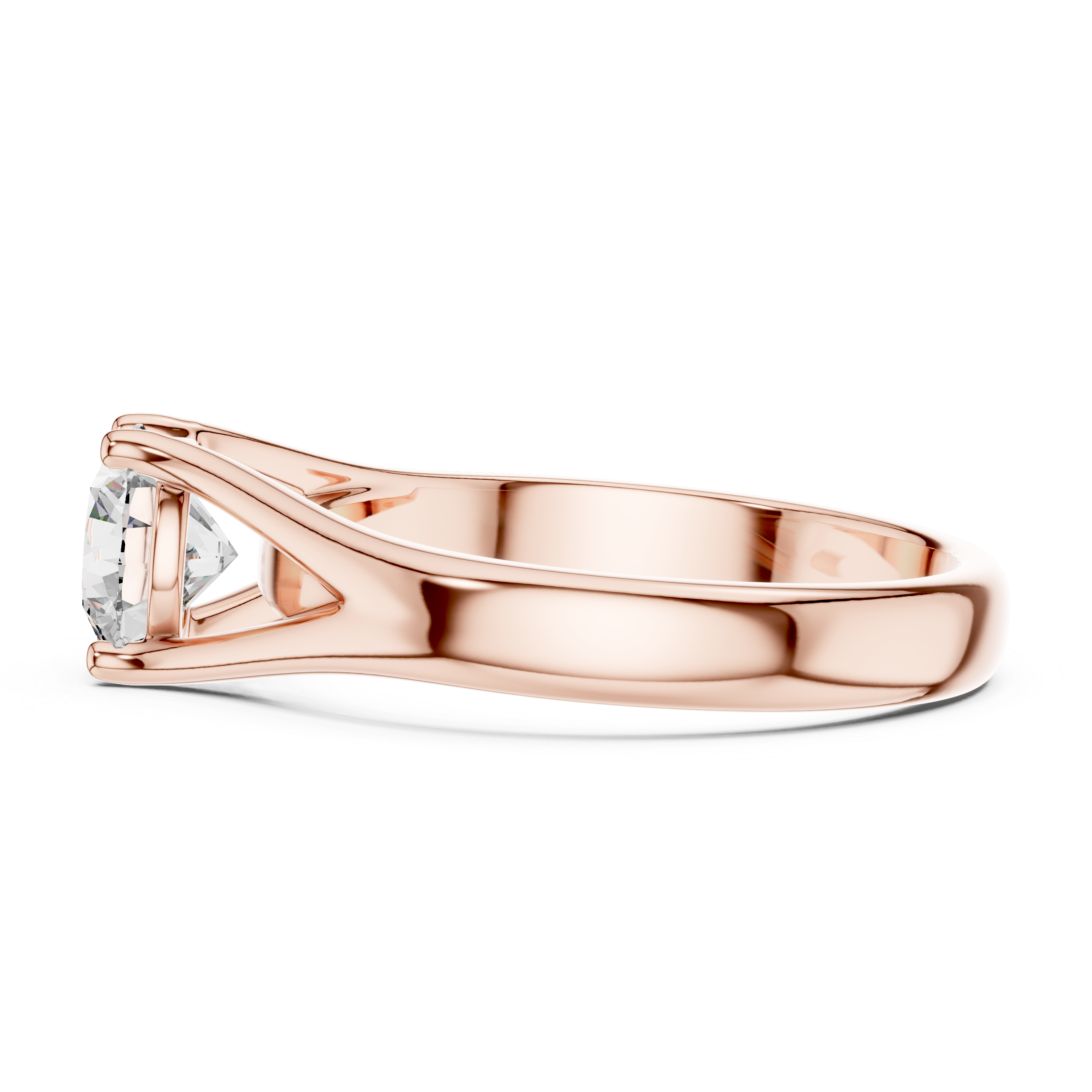 1ct Solitaire Double Shank Band