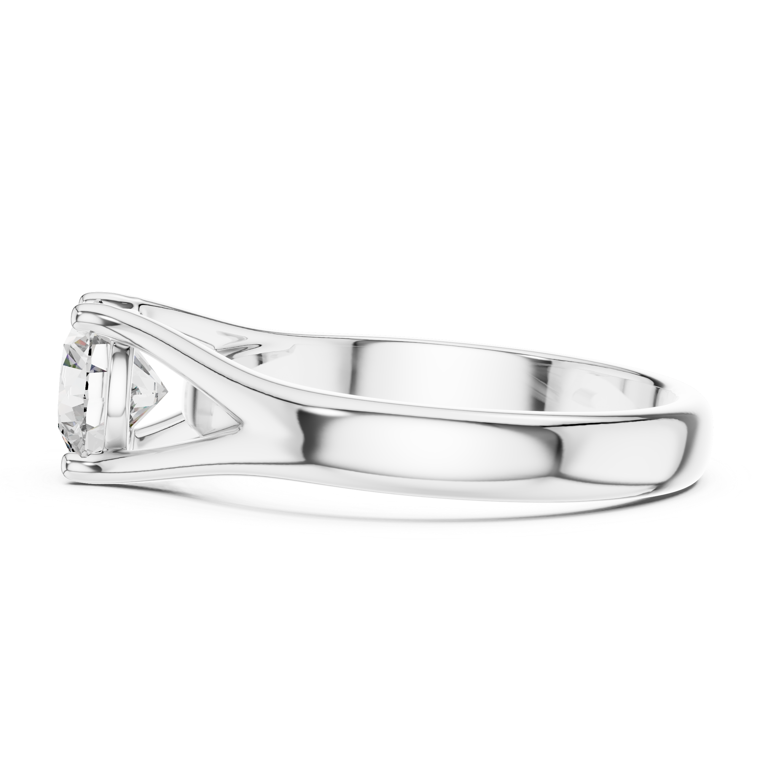 1ct Solitaire Double Shank Band