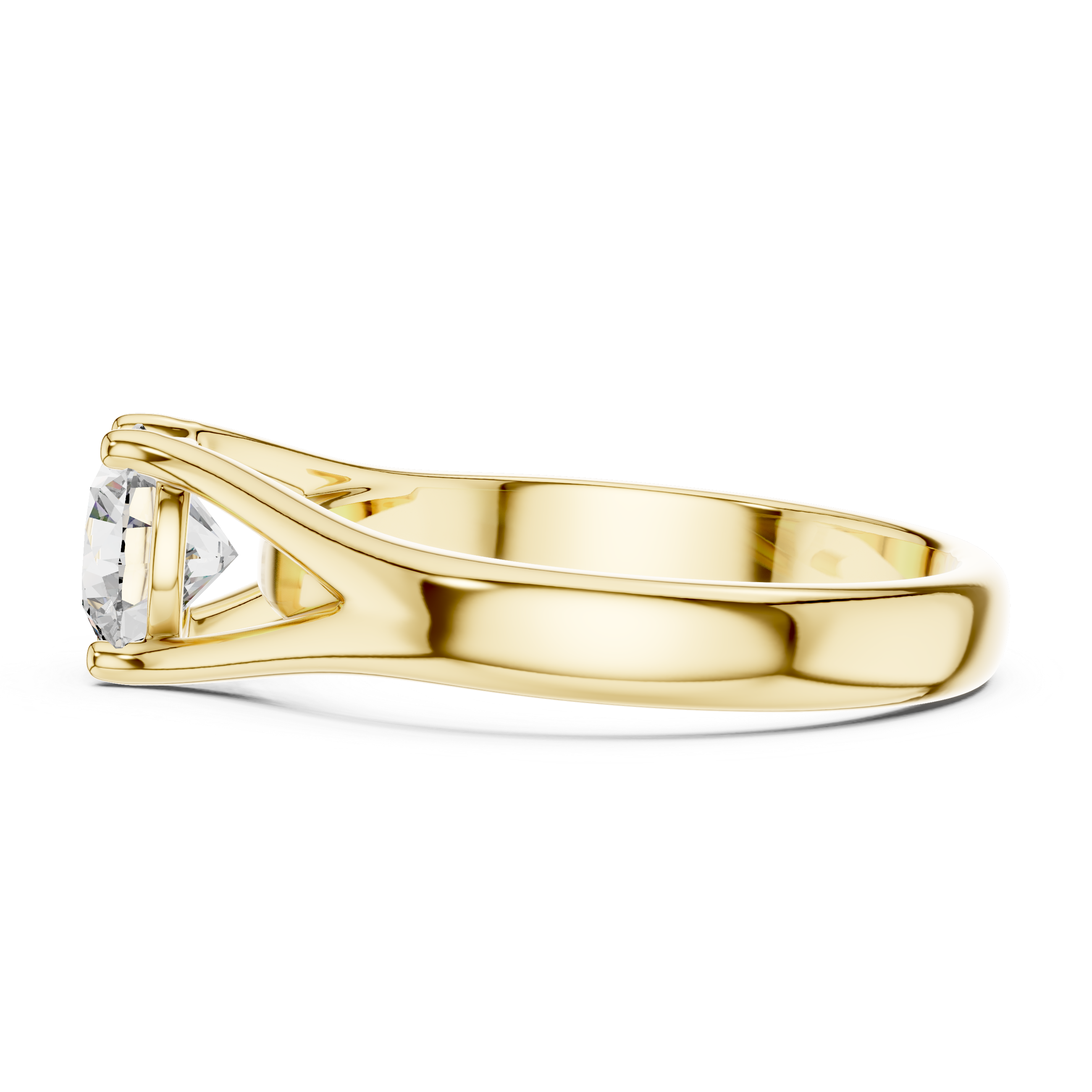 1ct Solitaire Double Shank Band