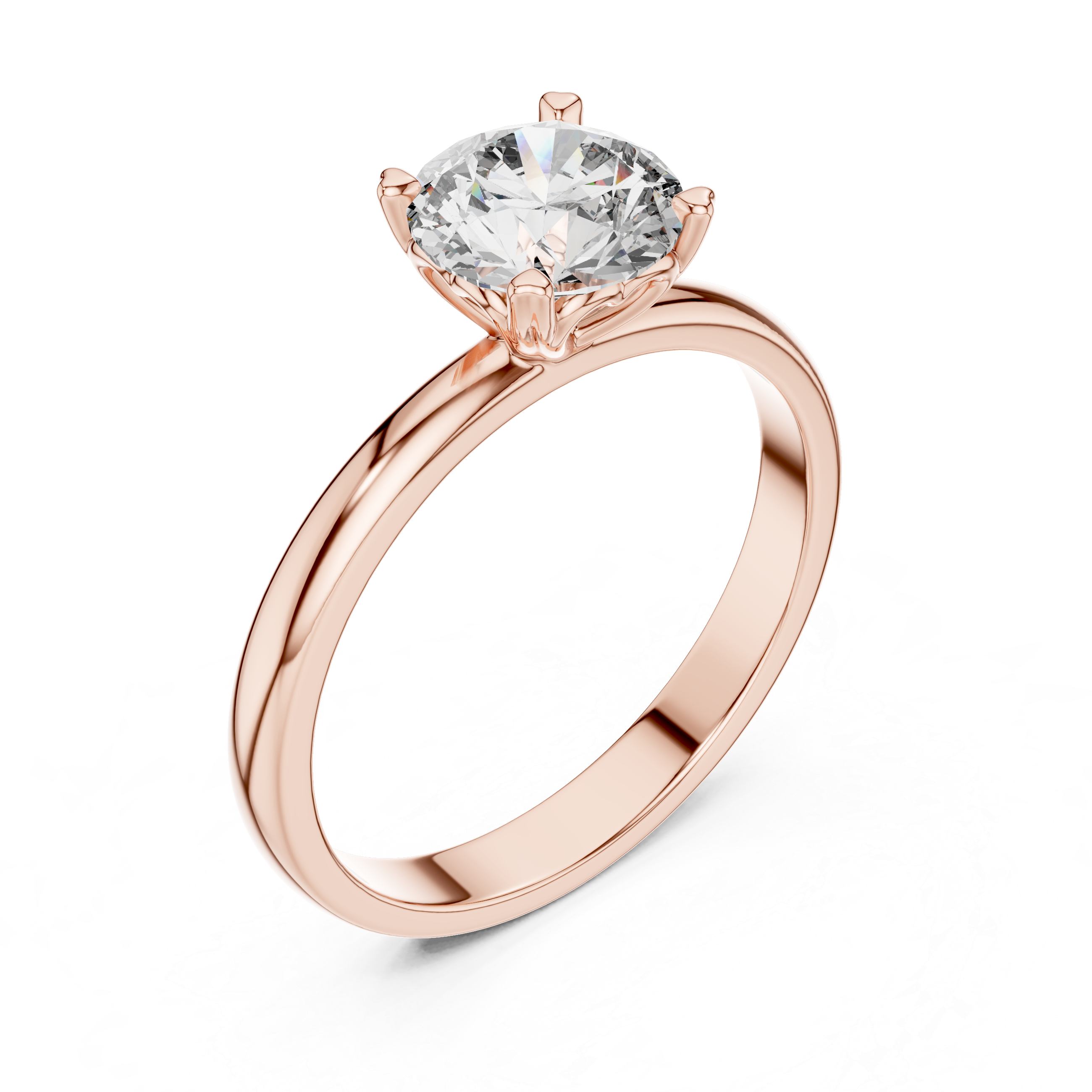 1ct Solitaire Heart Prong Ring
