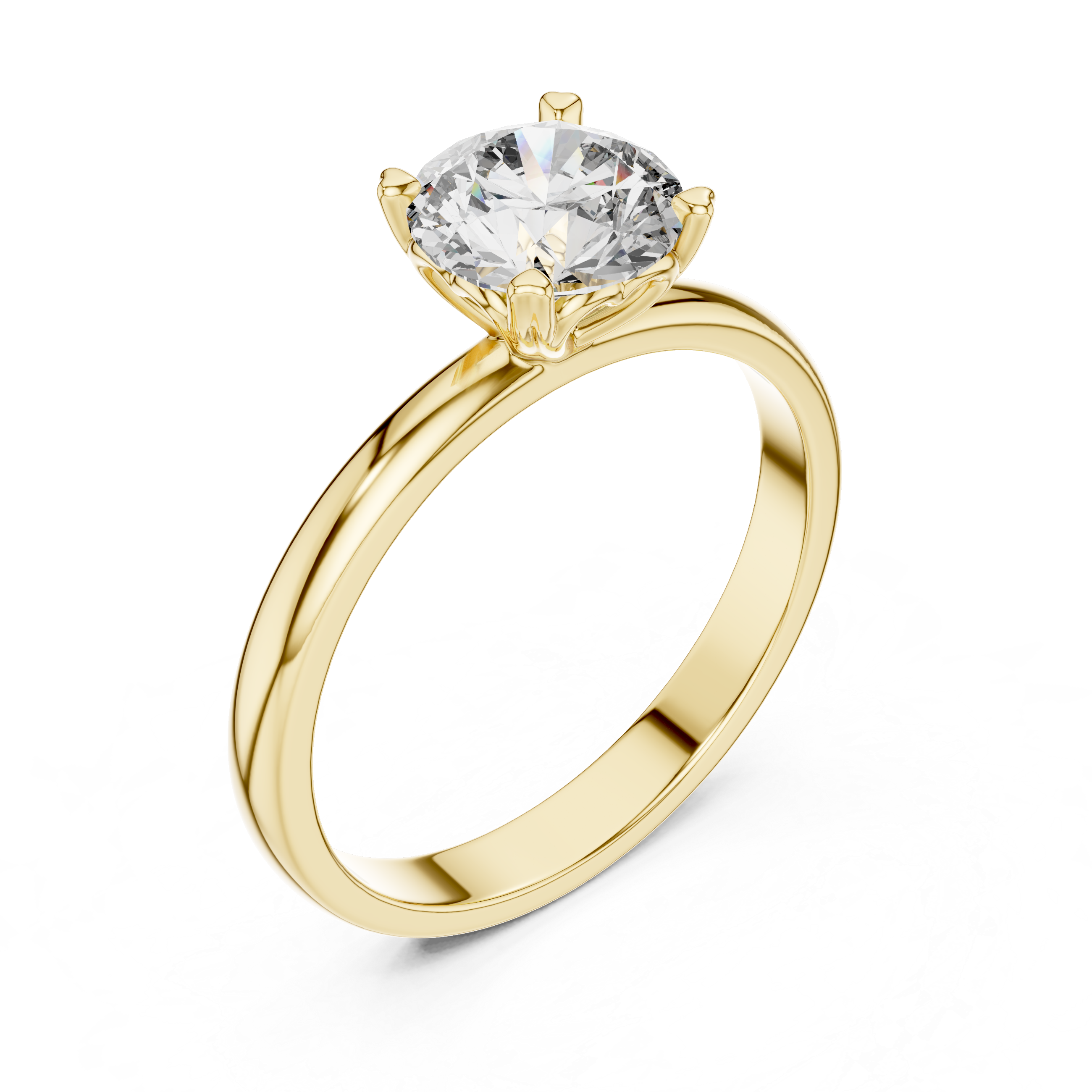 1ct Solitaire Heart Prong Ring