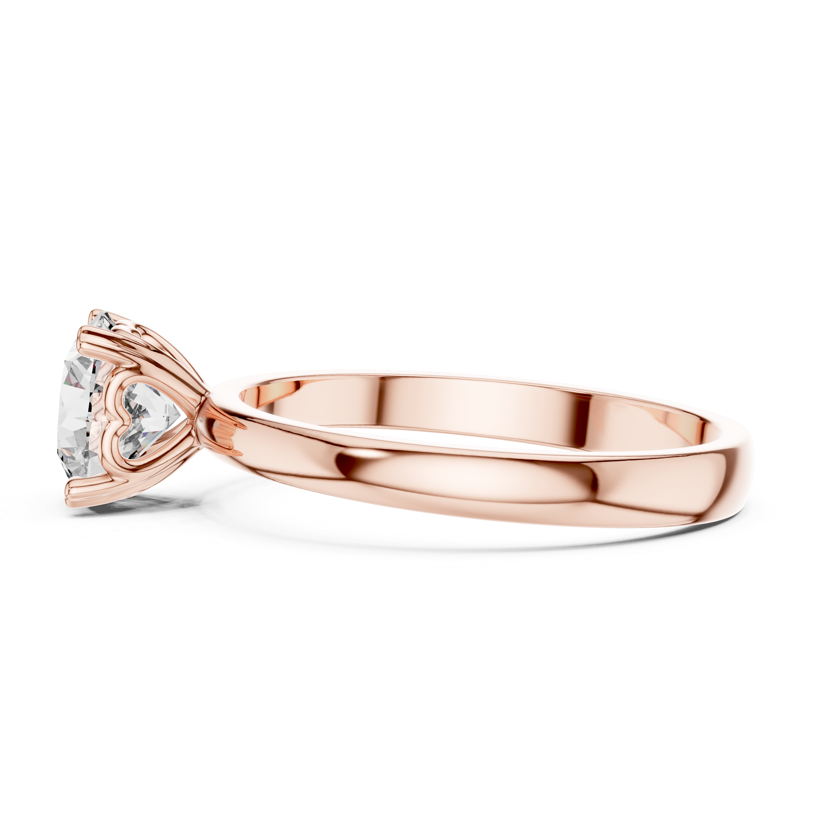 1ct Solitaire Heart Prong Ring