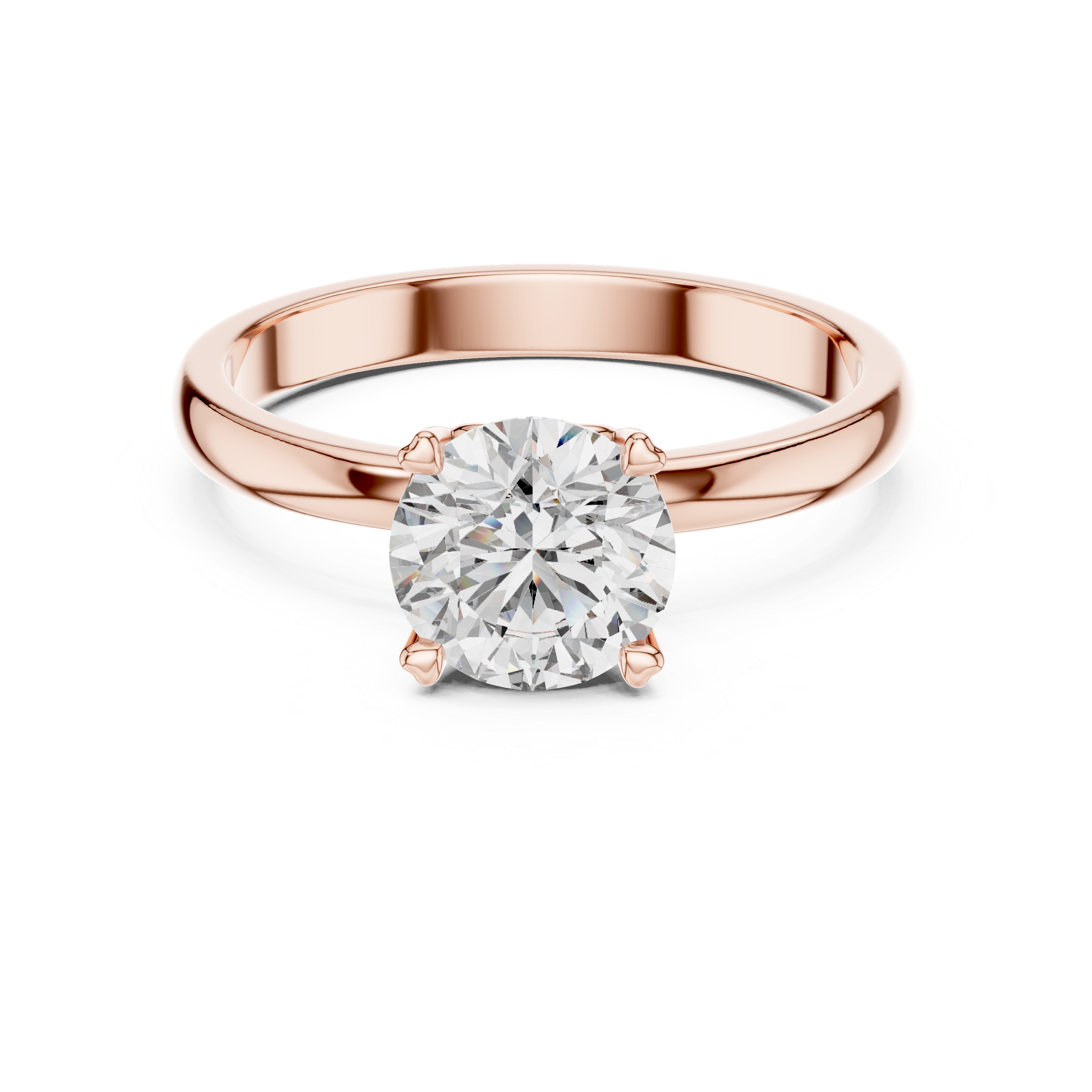 1ct Solitaire Heart Prong Ring