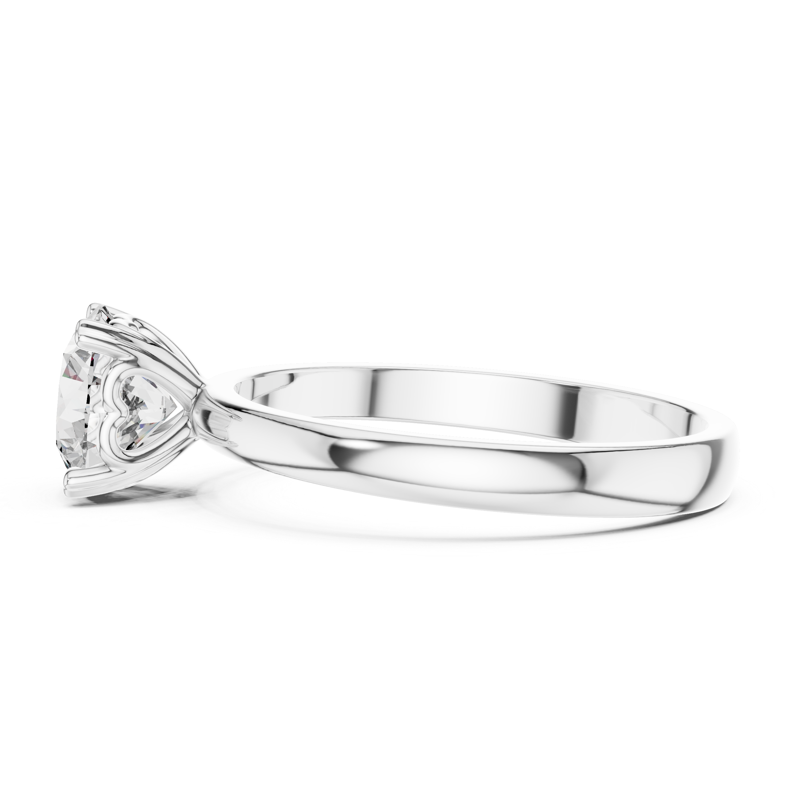 1ct Solitaire Heart Prong Ring