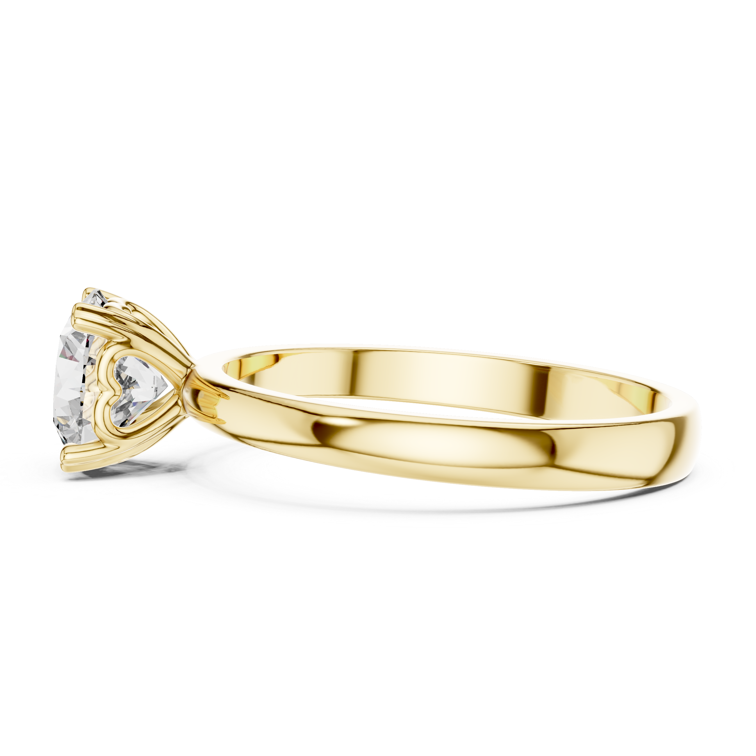 1ct Solitaire Heart Prong Ring
