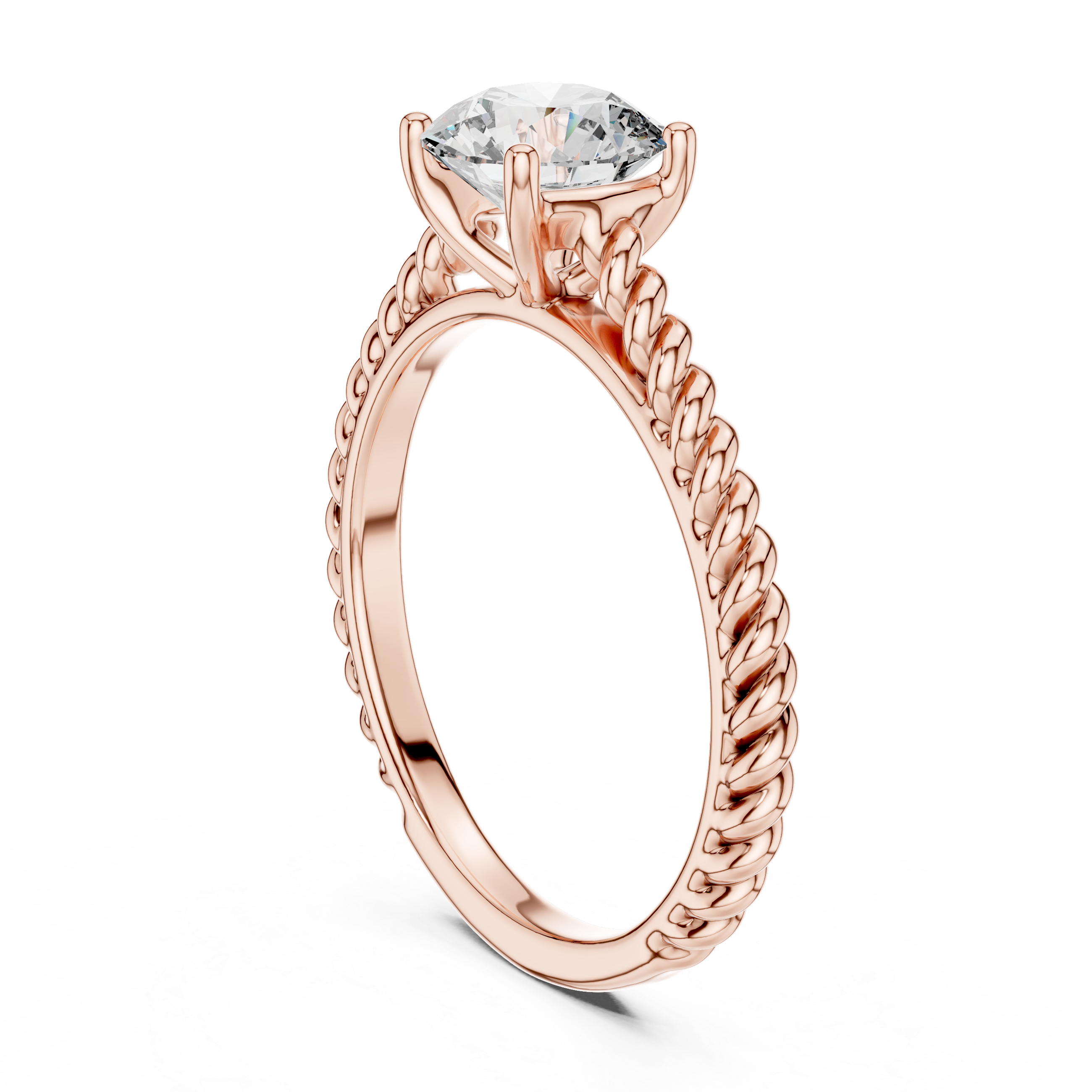1ct Solitaire Rope Shank