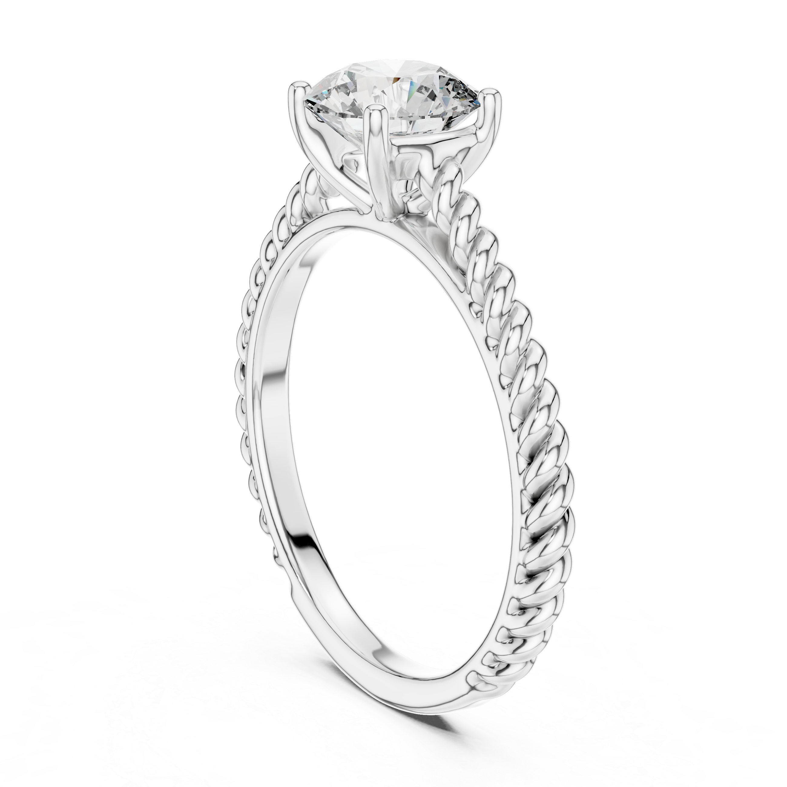 1ct Solitaire Rope Shank