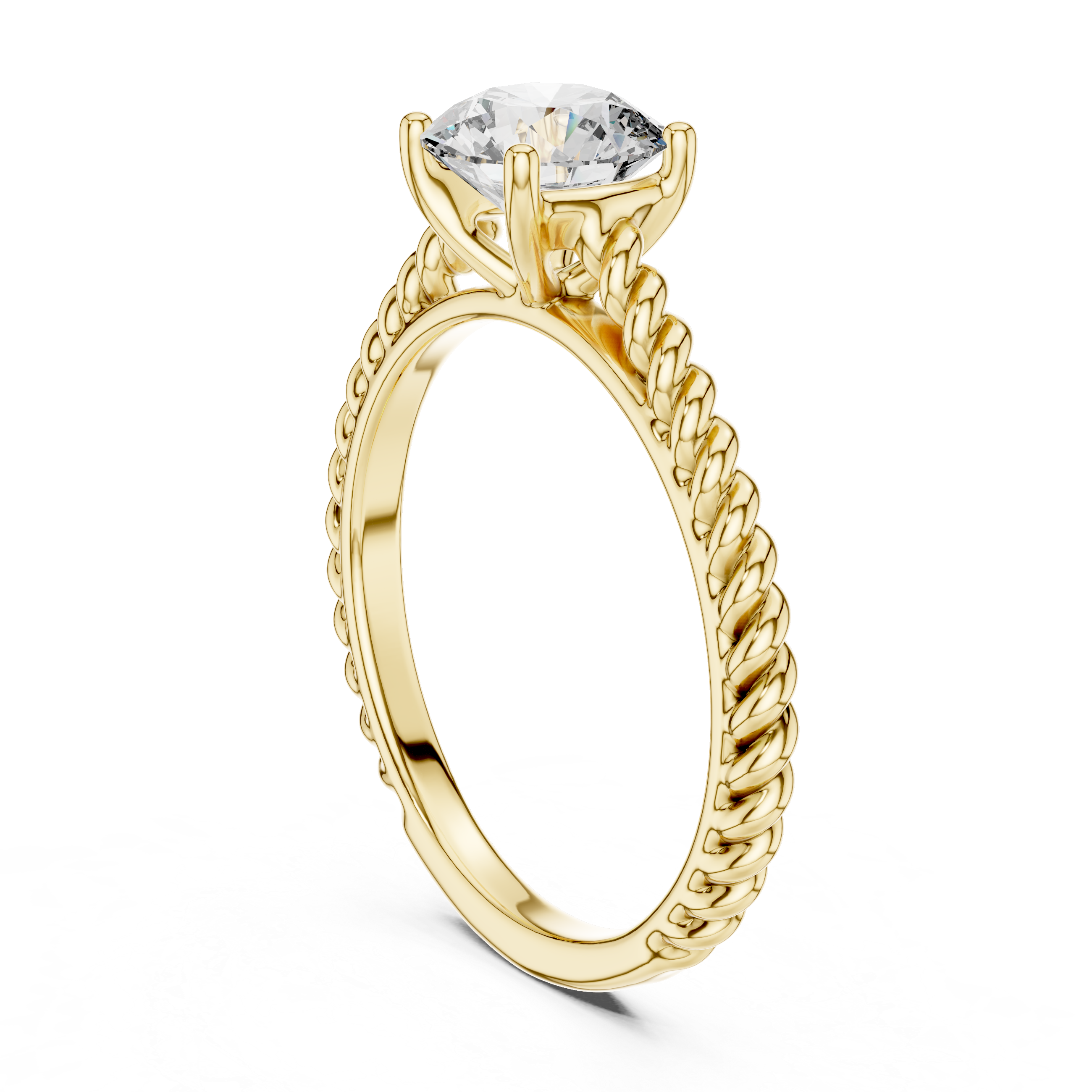 1ct Solitaire Rope Shank