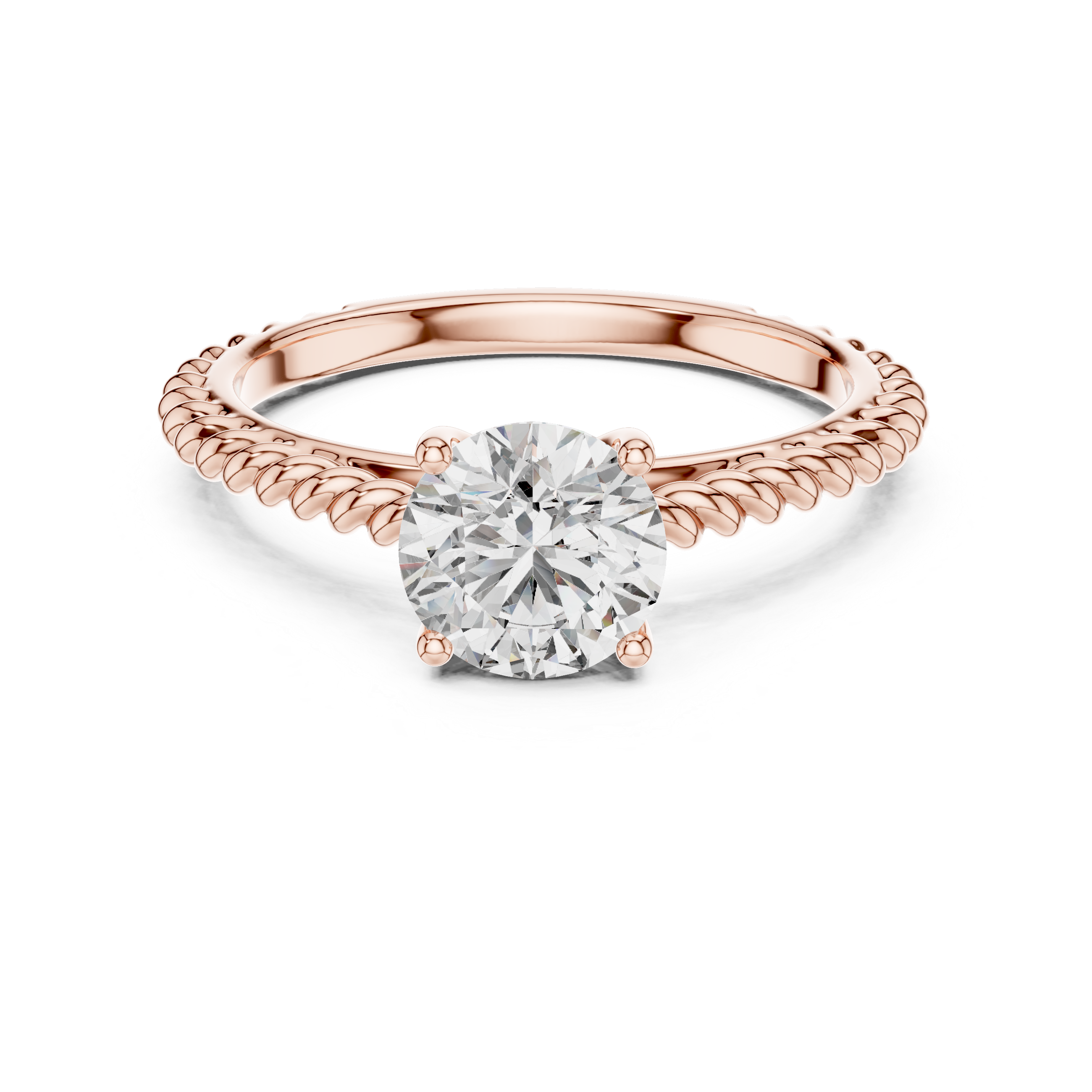 1ct Solitaire Rope Shank