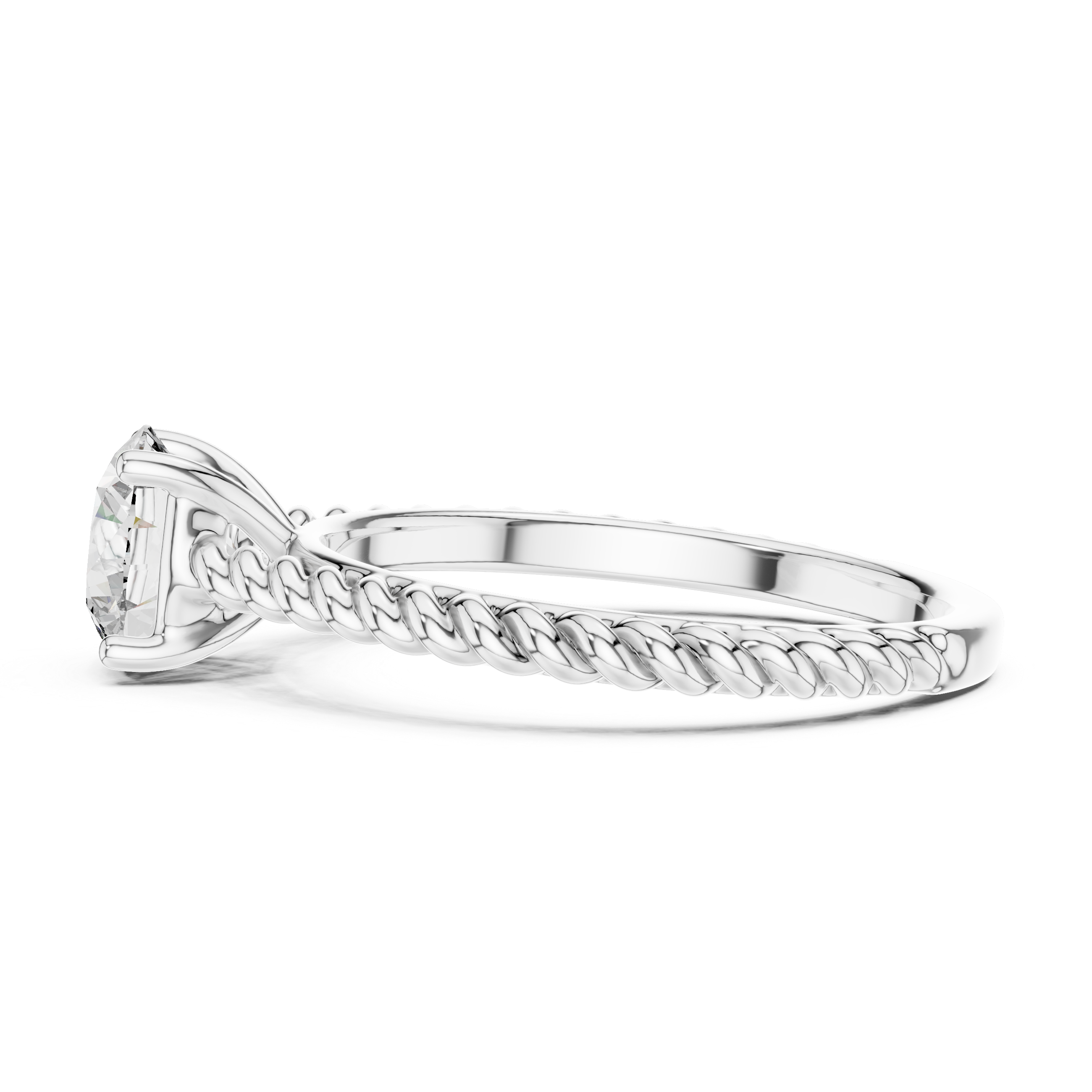1ct Solitaire Rope Shank