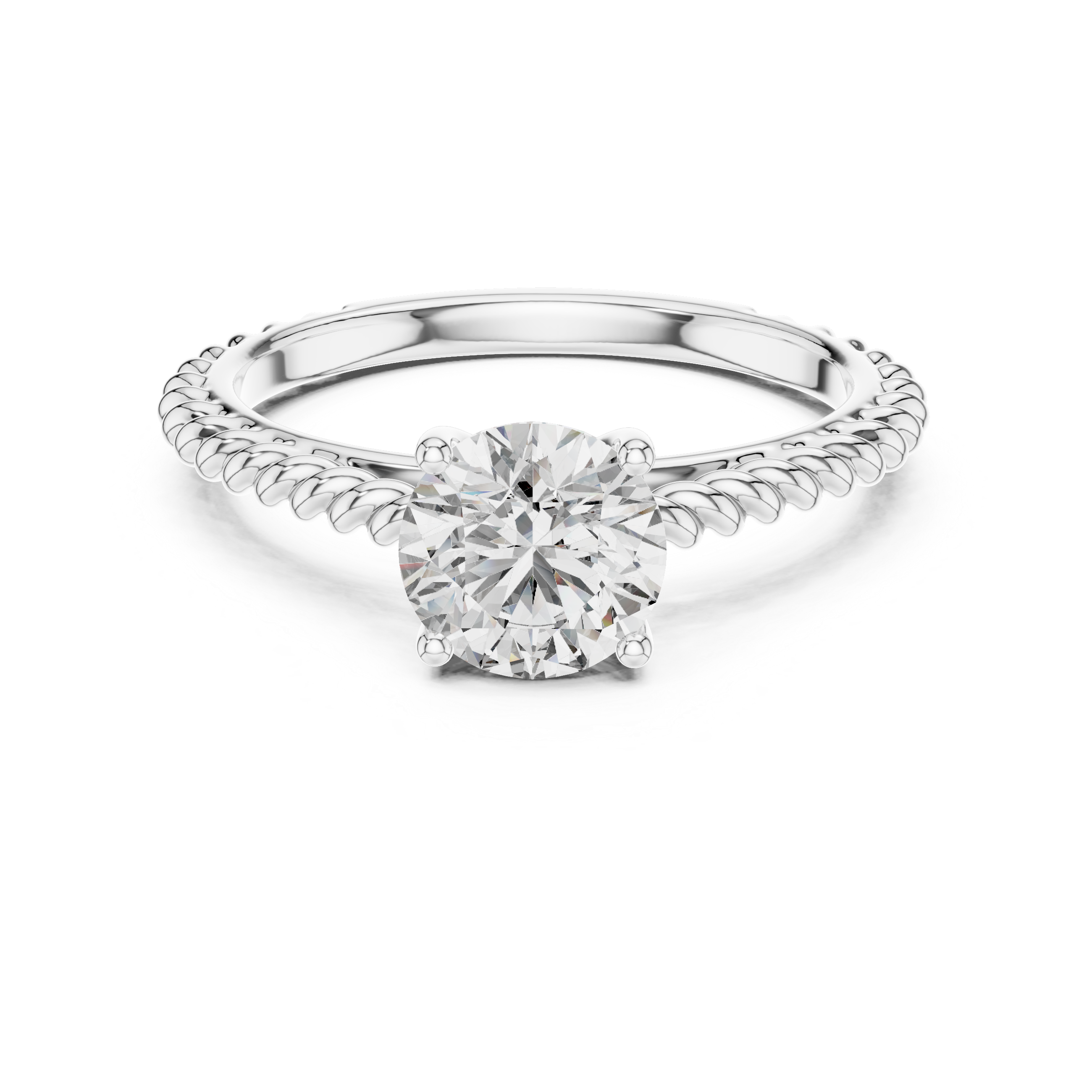 1ct Solitaire Rope Shank
