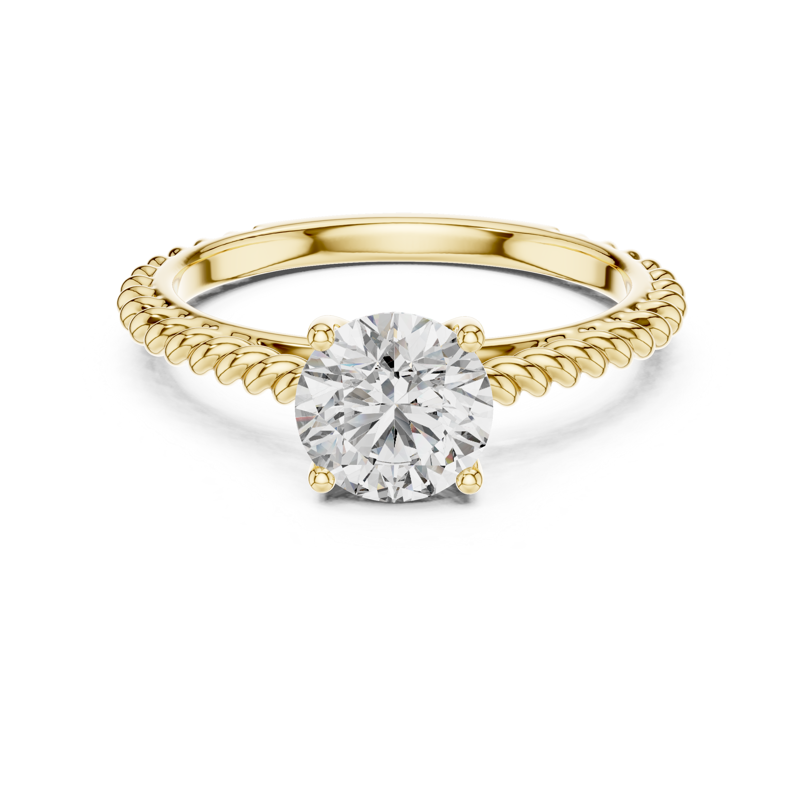 1ct Solitaire Rope Shank