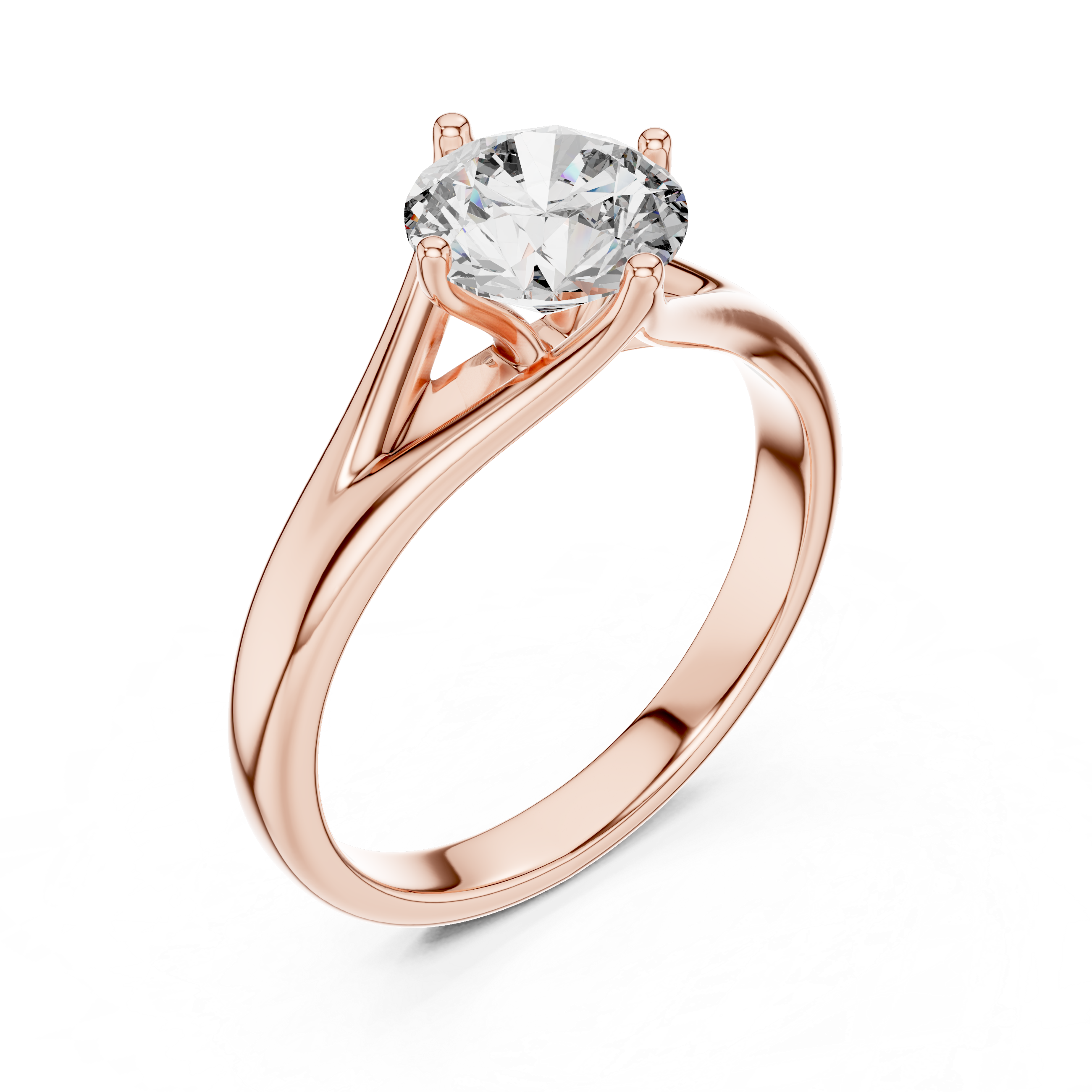 1ct Solitaire With Unique Band